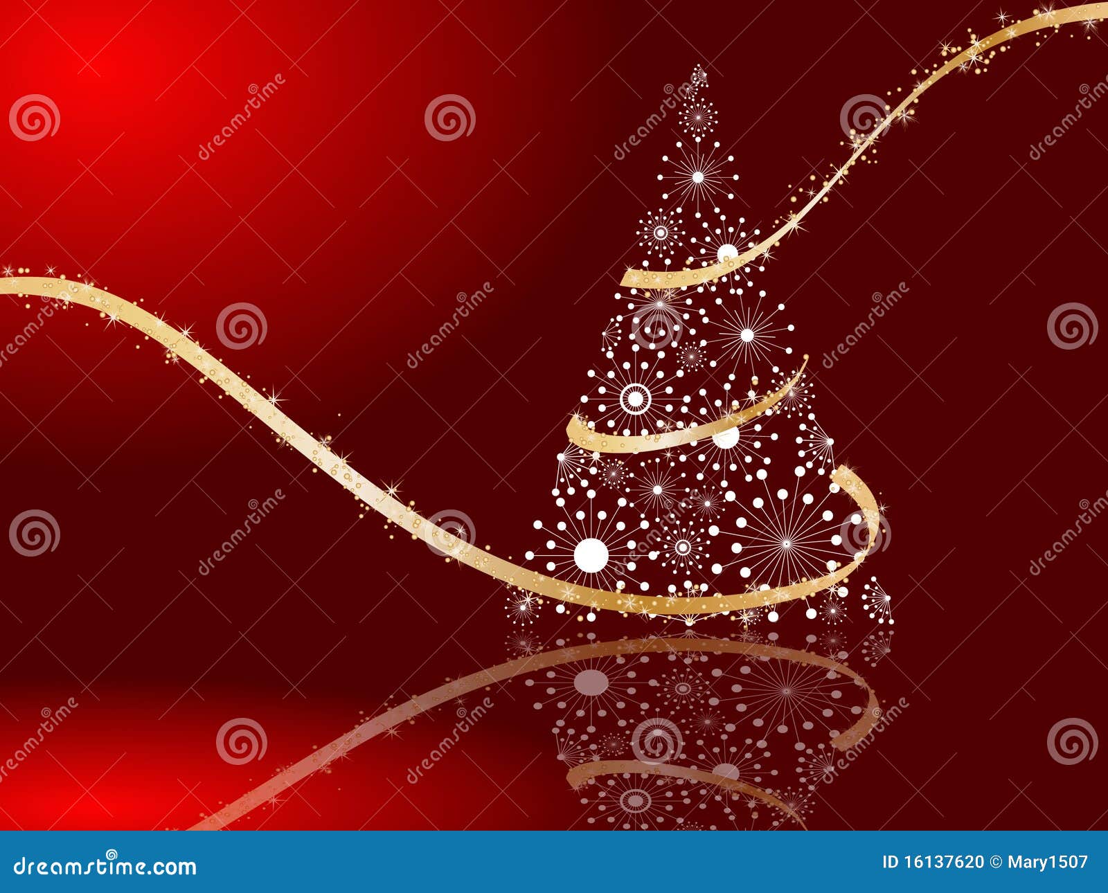Albero Natale Stilizzato Con Luci Albero Di Natale Stilizzato Illustrazione di Stock - Immagine: 16137620