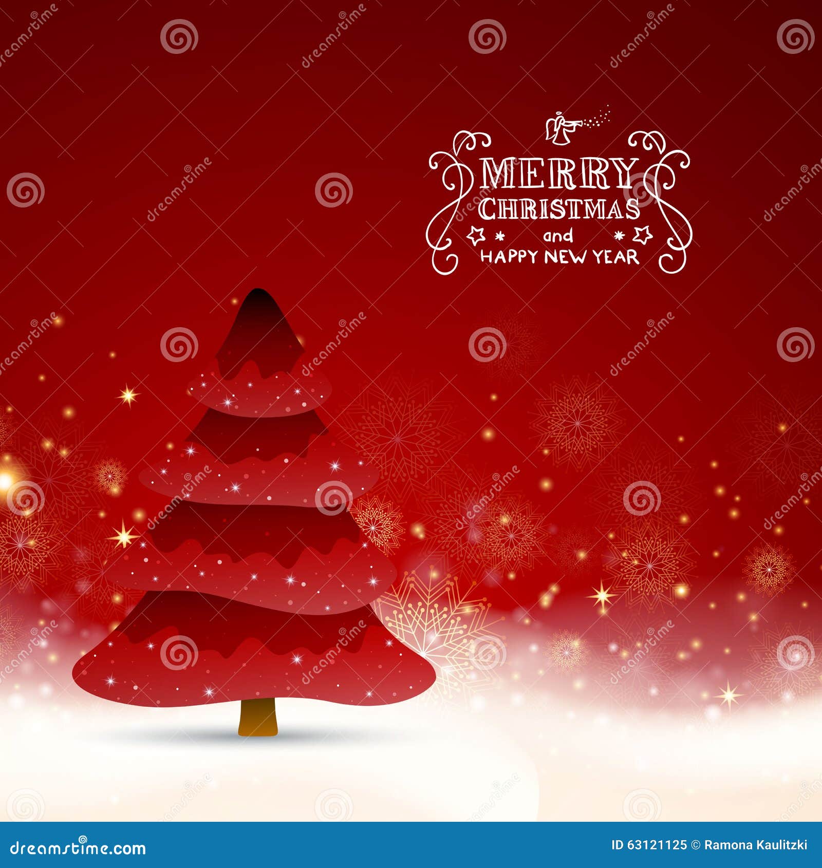 Albero Natale Stilizzato Con Luci Albero Di Natale Stilizzato Illustrazione di Stock - Illustrazione di