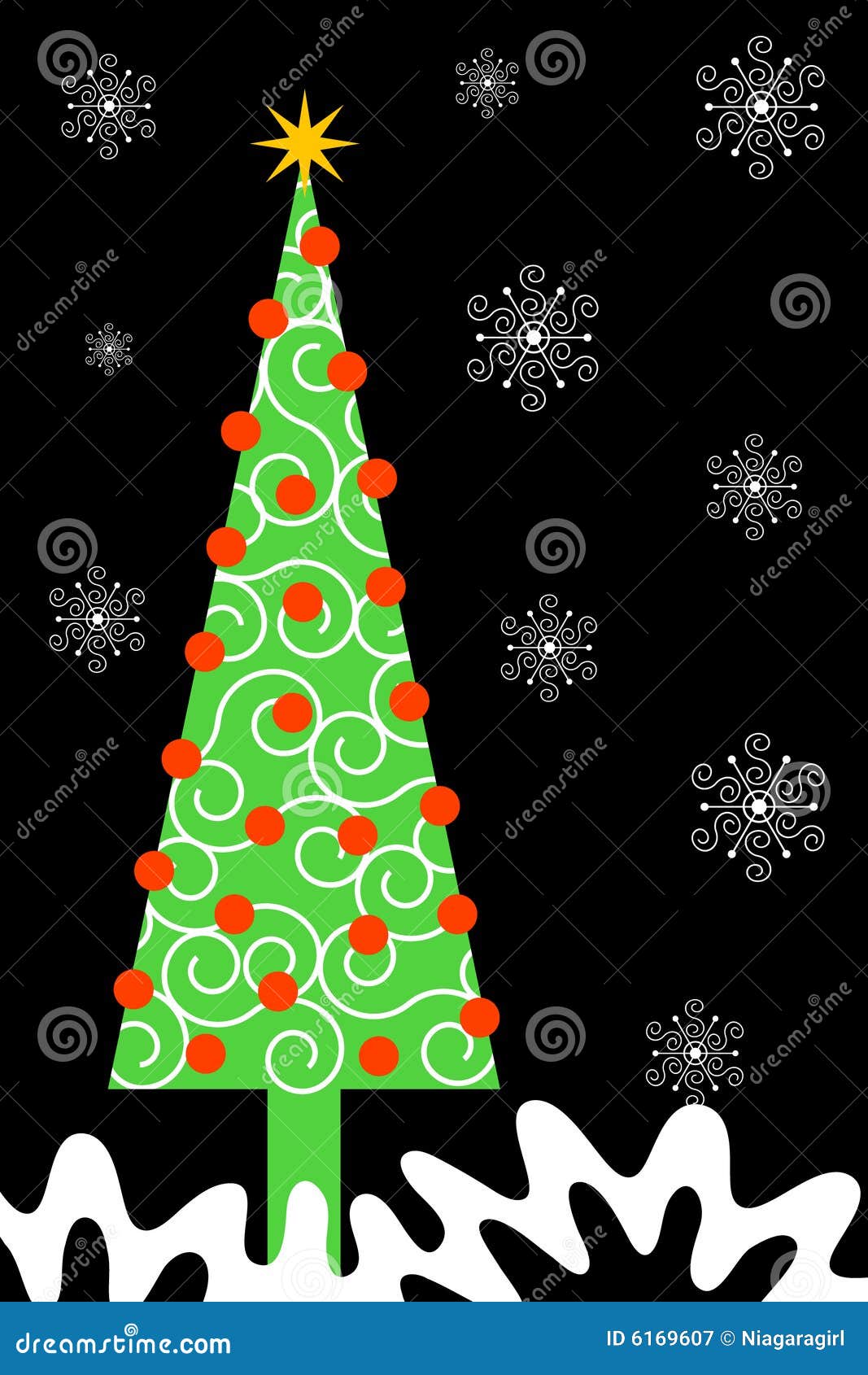 Albero Di Natale Stretto.Albero Di Natale Stretto Alto Illustrazione Vettoriale Illustrazione Di Nero Contemporaneo 6169607