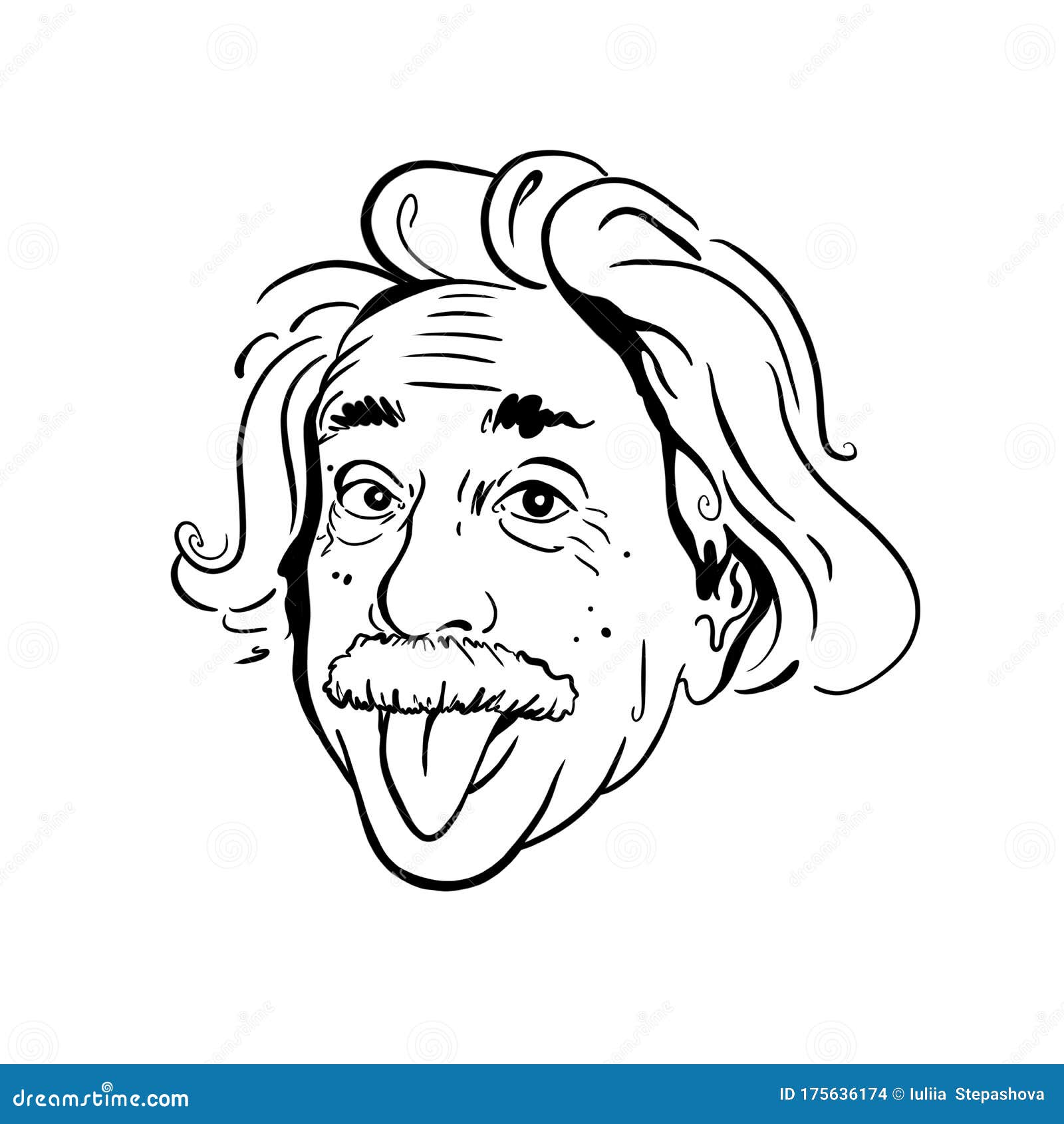 einstein clipart black and white hen