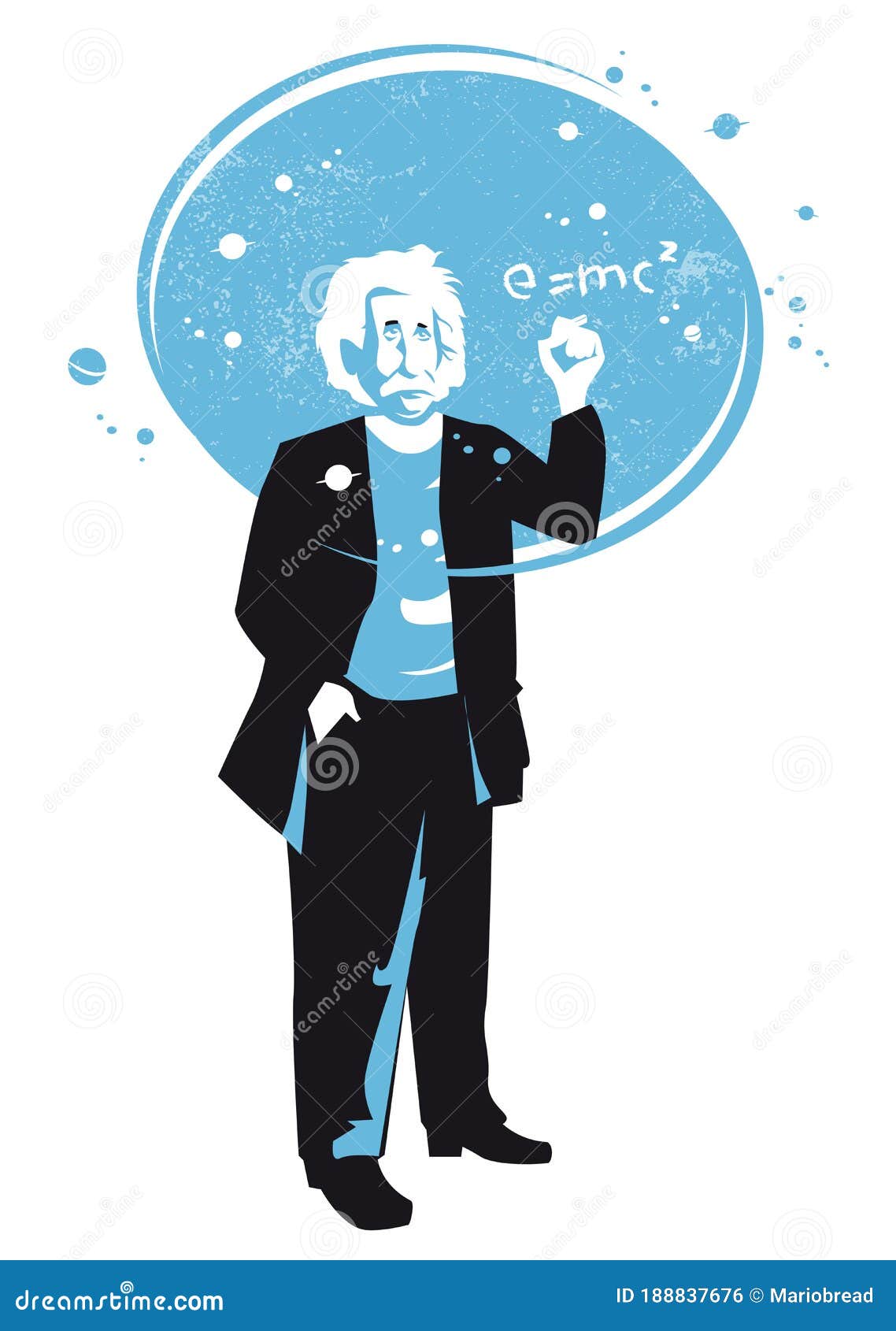 Albert Einstein Y La Teoría De La Relatividad Ilustración del Vector -  Ilustración de vector, alberto: 188837676