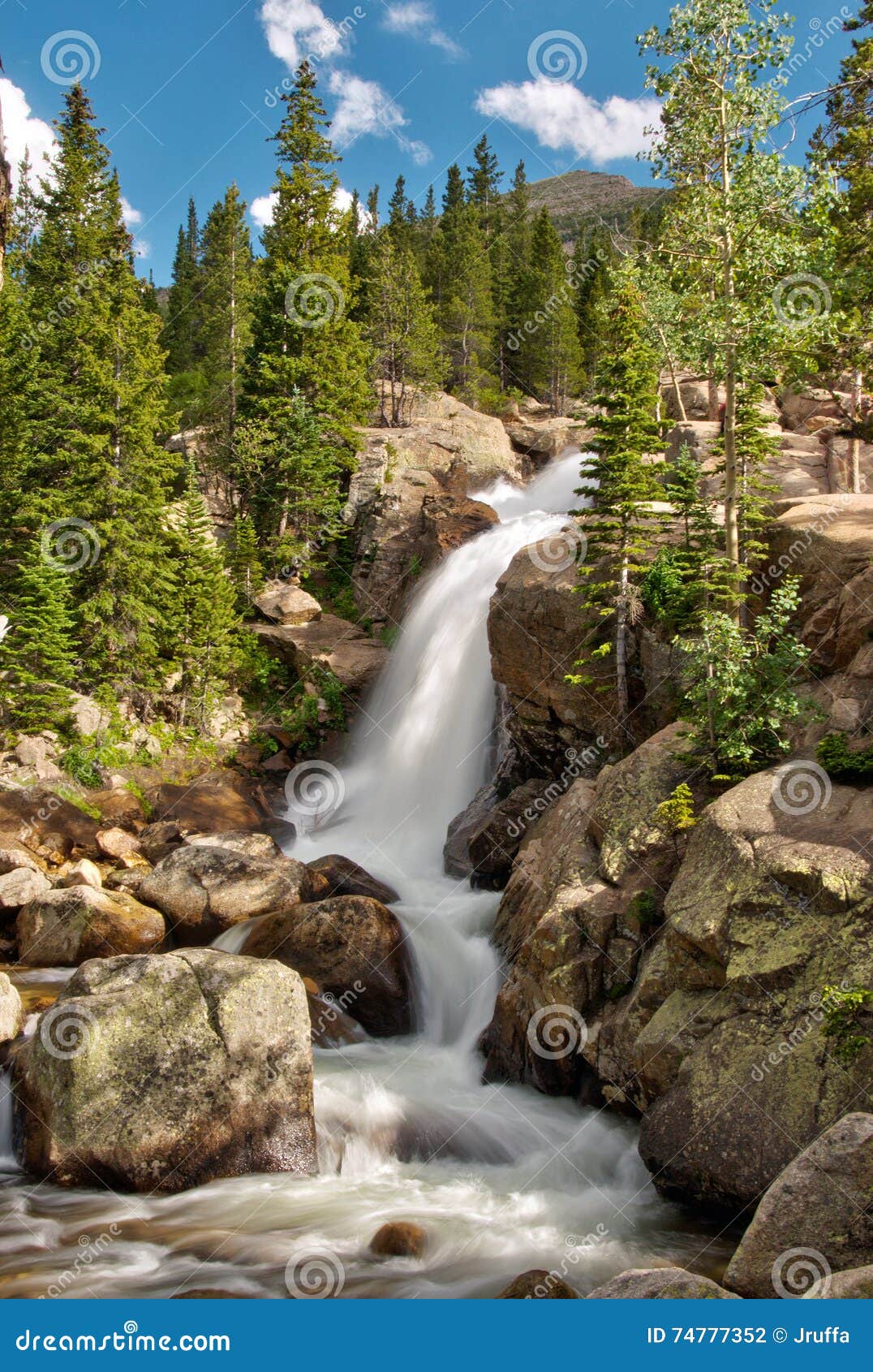alberta falls in rocky mountain national park