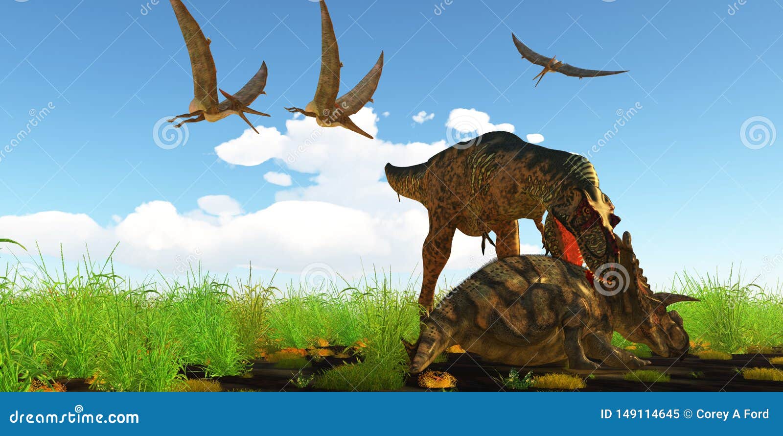 albertosaurus attacks albertaceratops