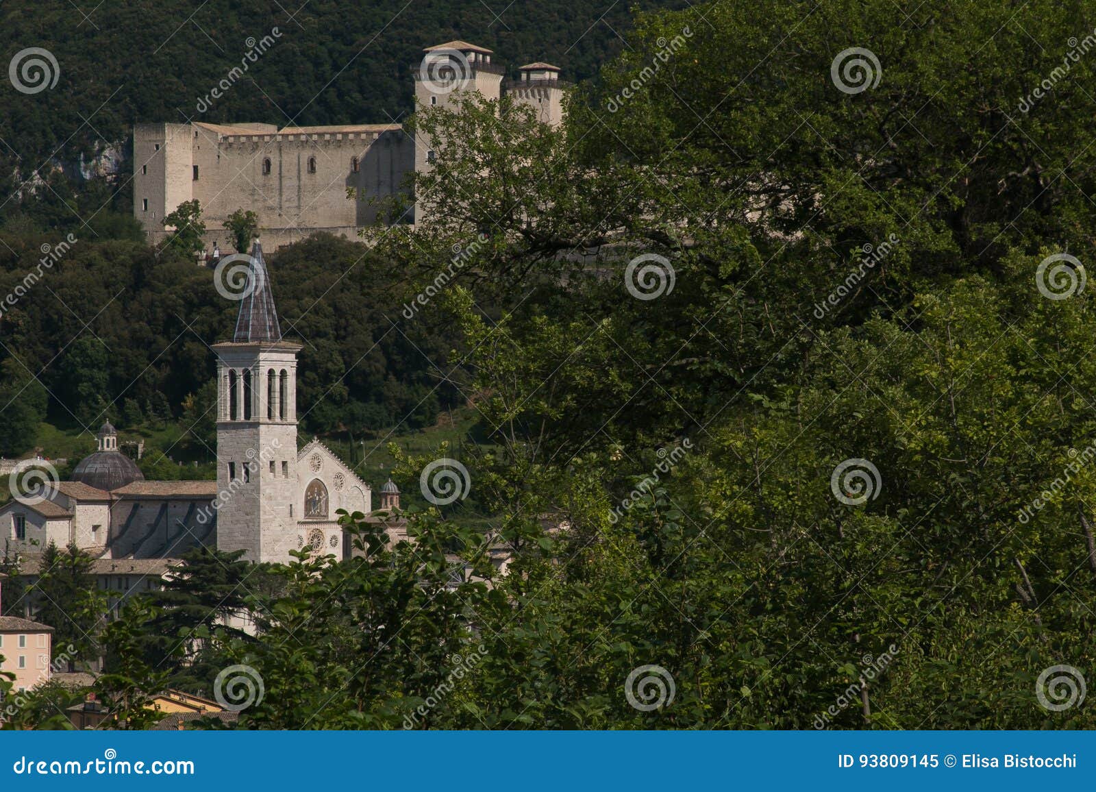 the albornoz rocca and the cathedral of spoleto