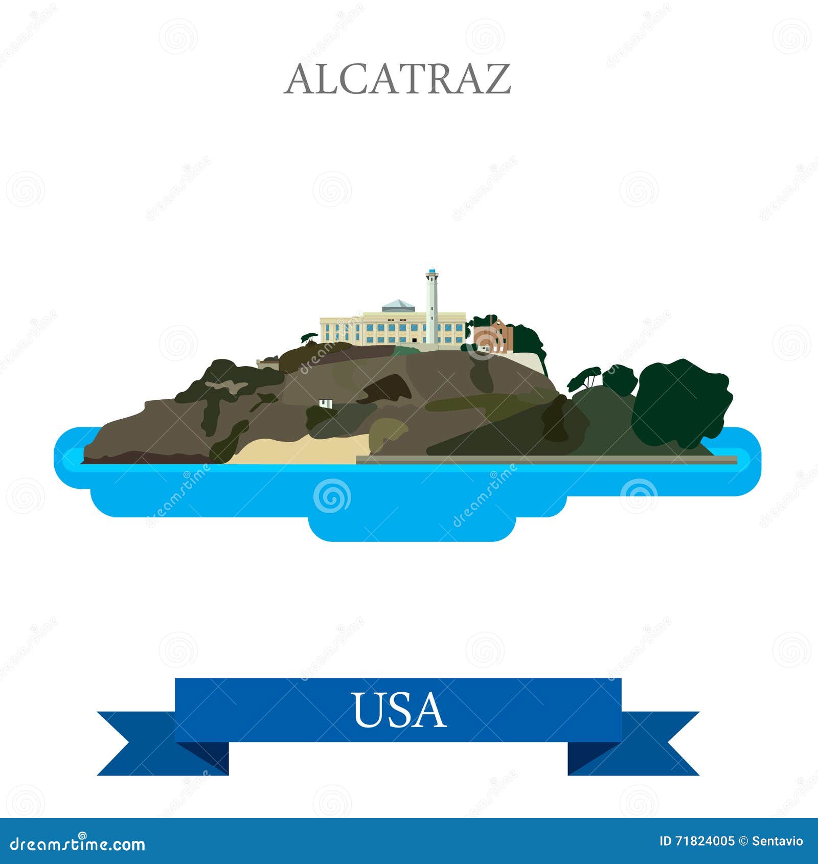 NEW World Travel POSTER Alcatraz Island