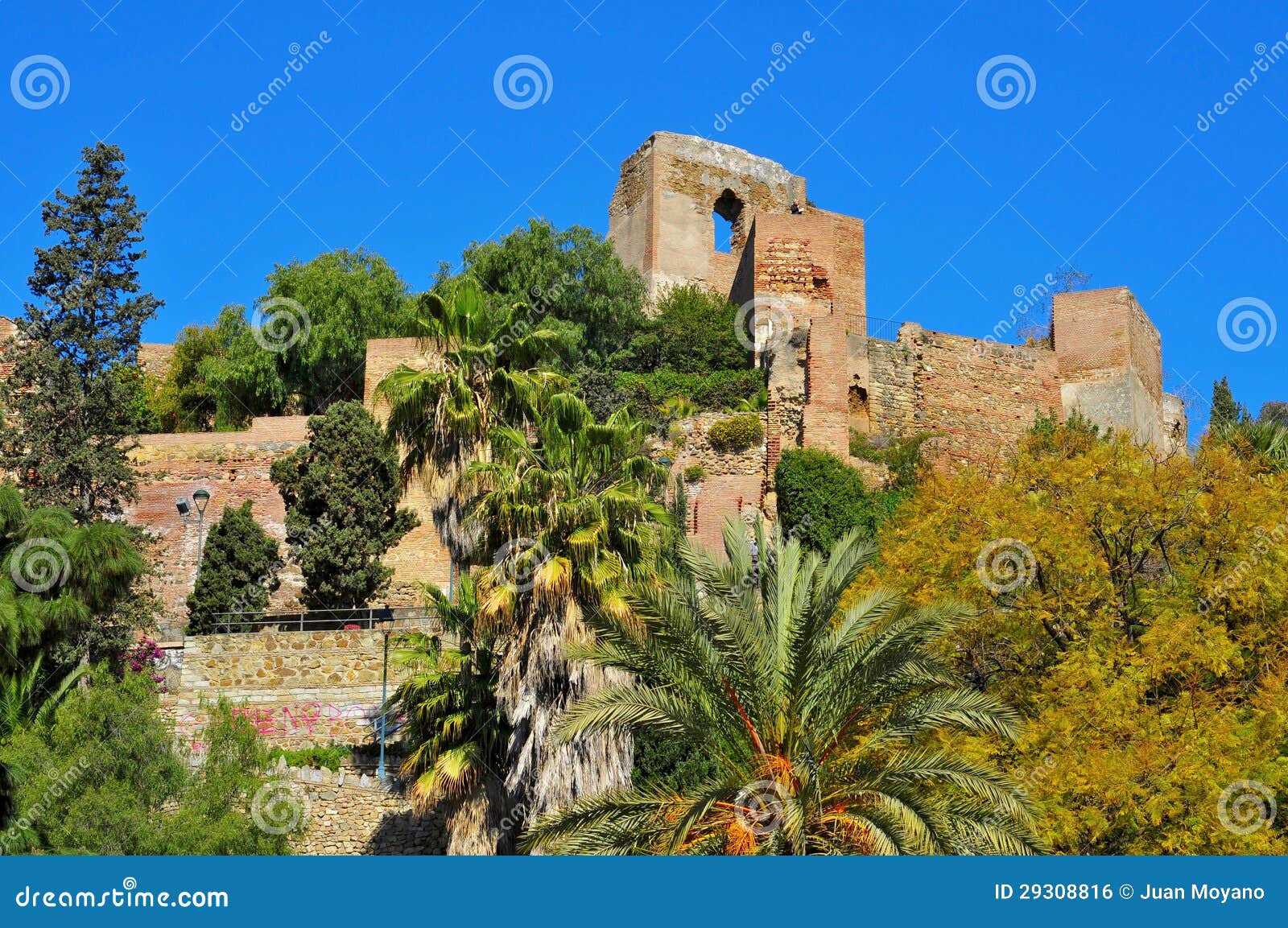 alcazaba of malaga, in malaga, spain