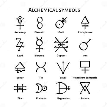 Alchemical Symbols stock illustration. Illustration of witchcraft ...