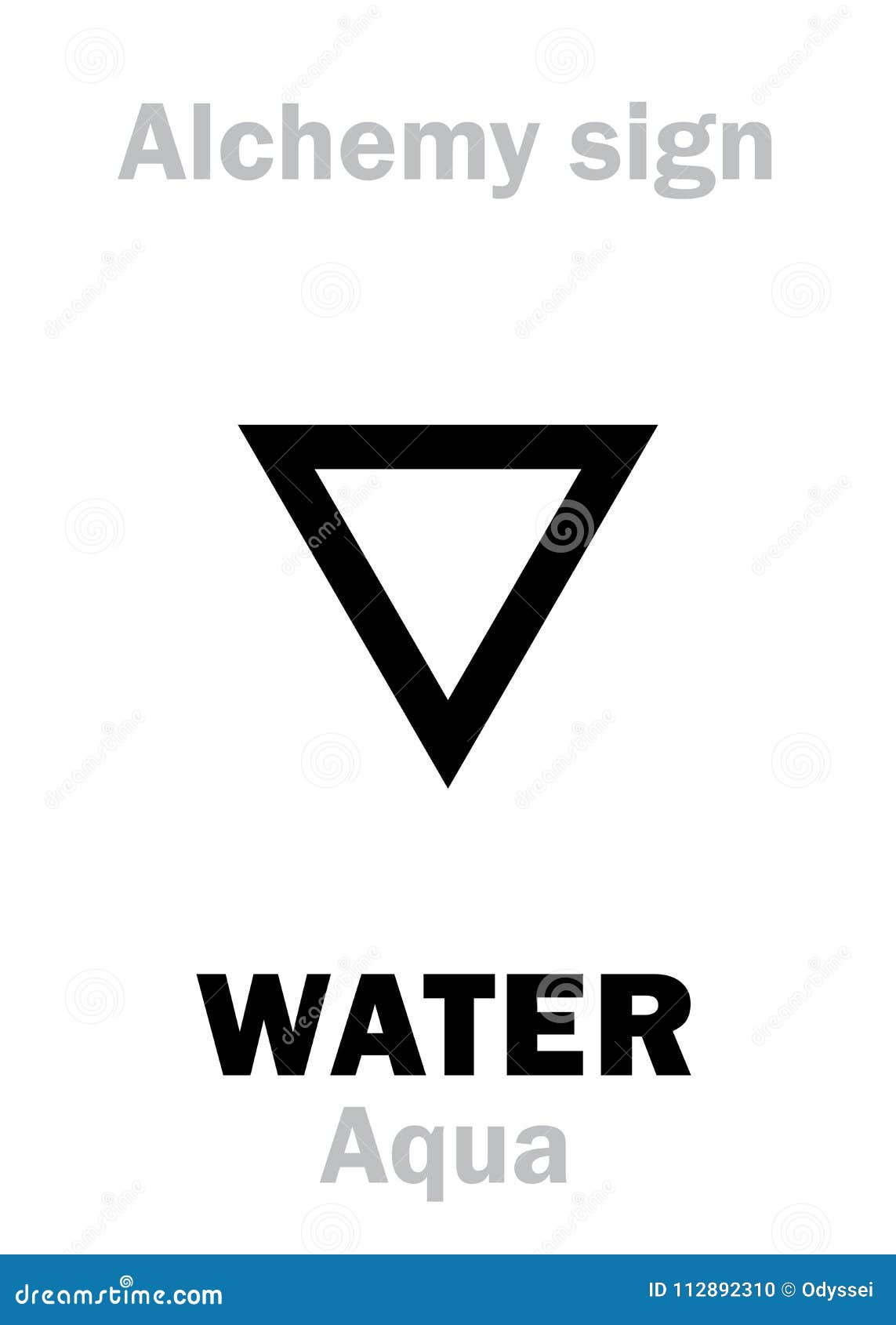 alchemical symbol for water alchemical symbol for water