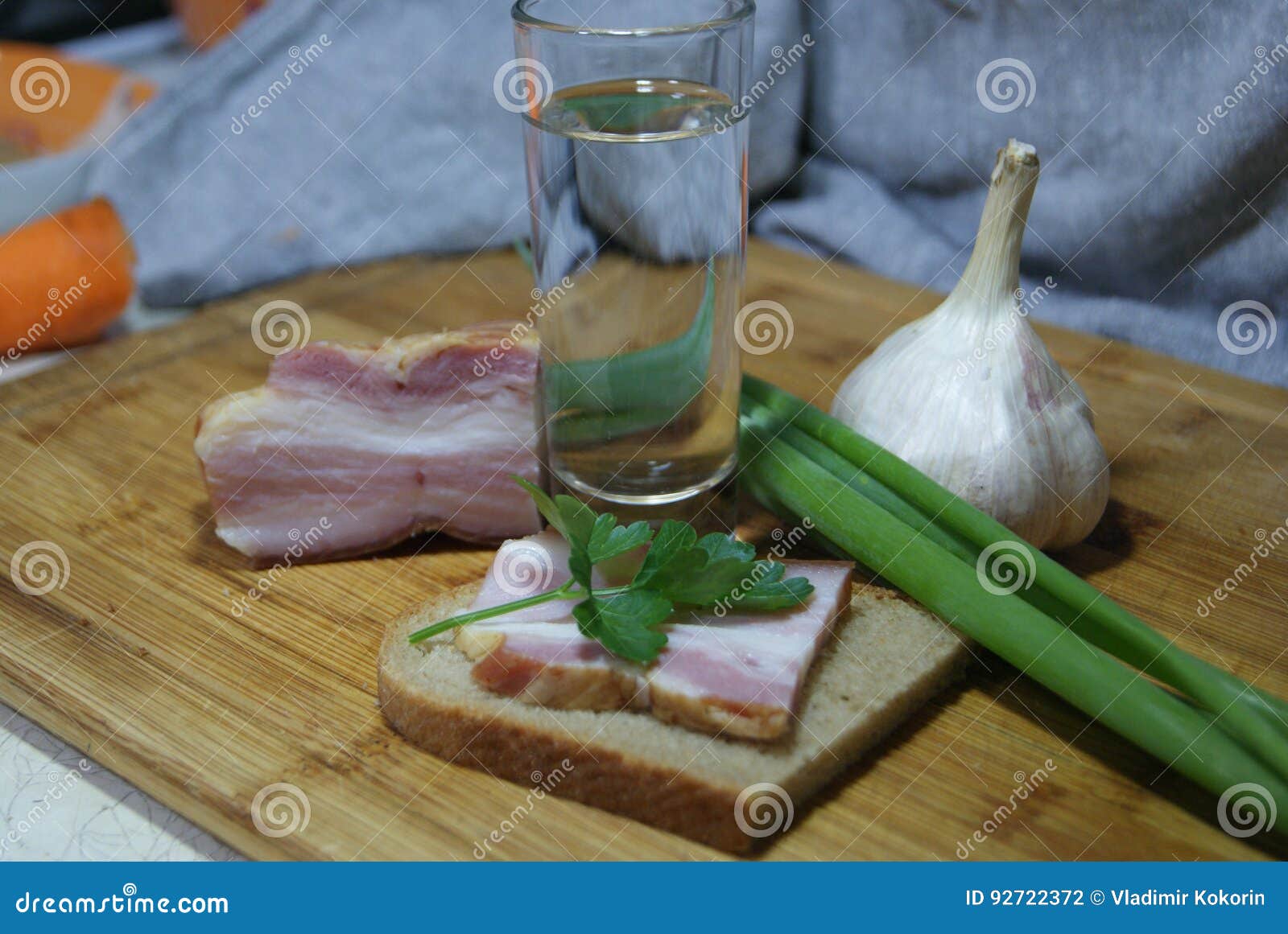Alcohol and Appetizer in Russian Stock Photo Image of onion, sandwich