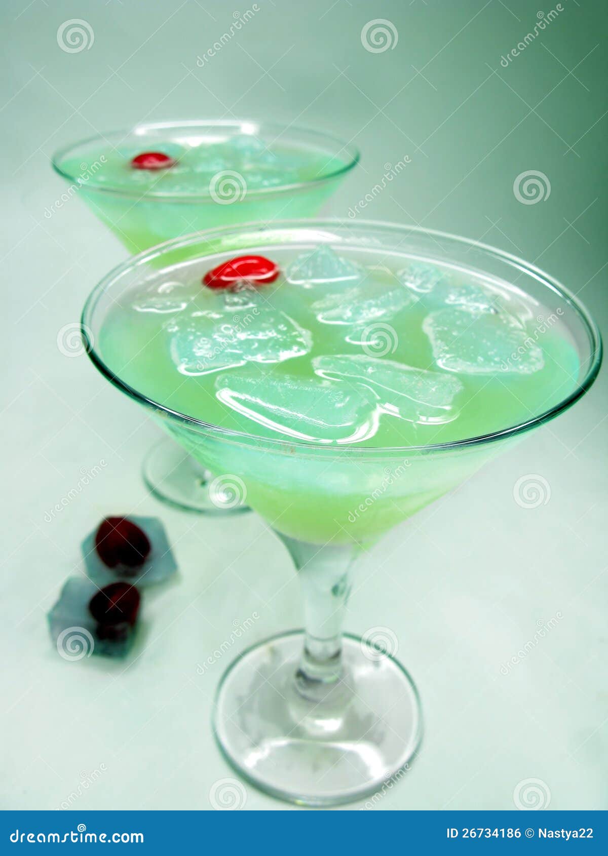 Alcohol Blue Lagoon Cocktail Drinks with Mint Stock Photo Image of
