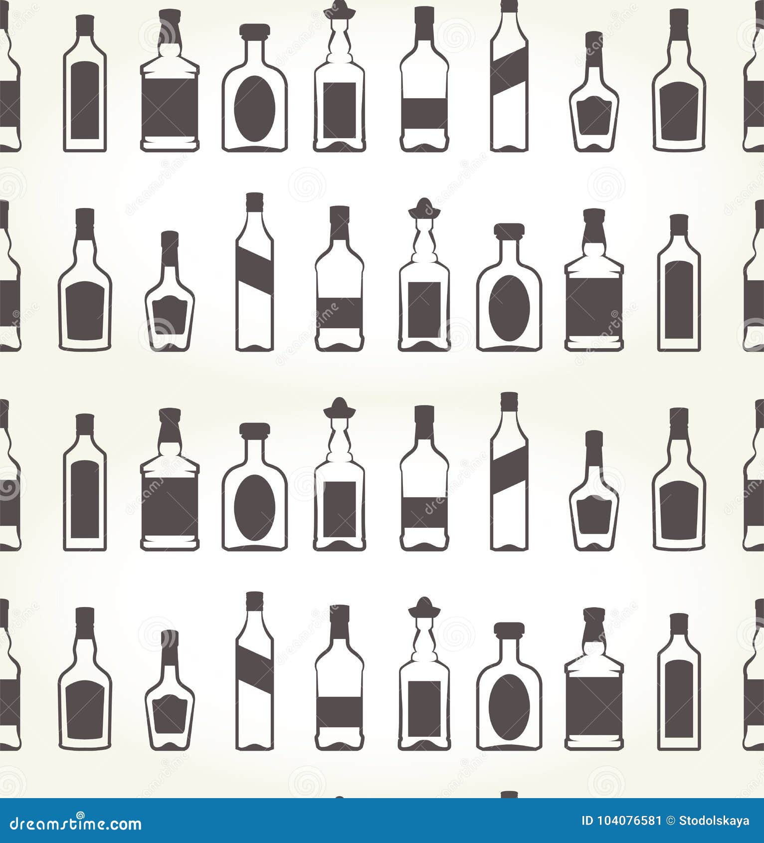 alcohol bottels seamless patten - booze