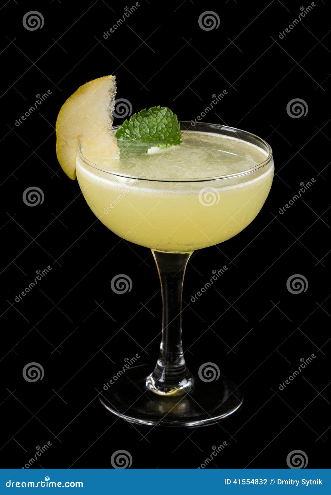 Alcohol Cocktail in Glass on Black Background Stock Photo Image of