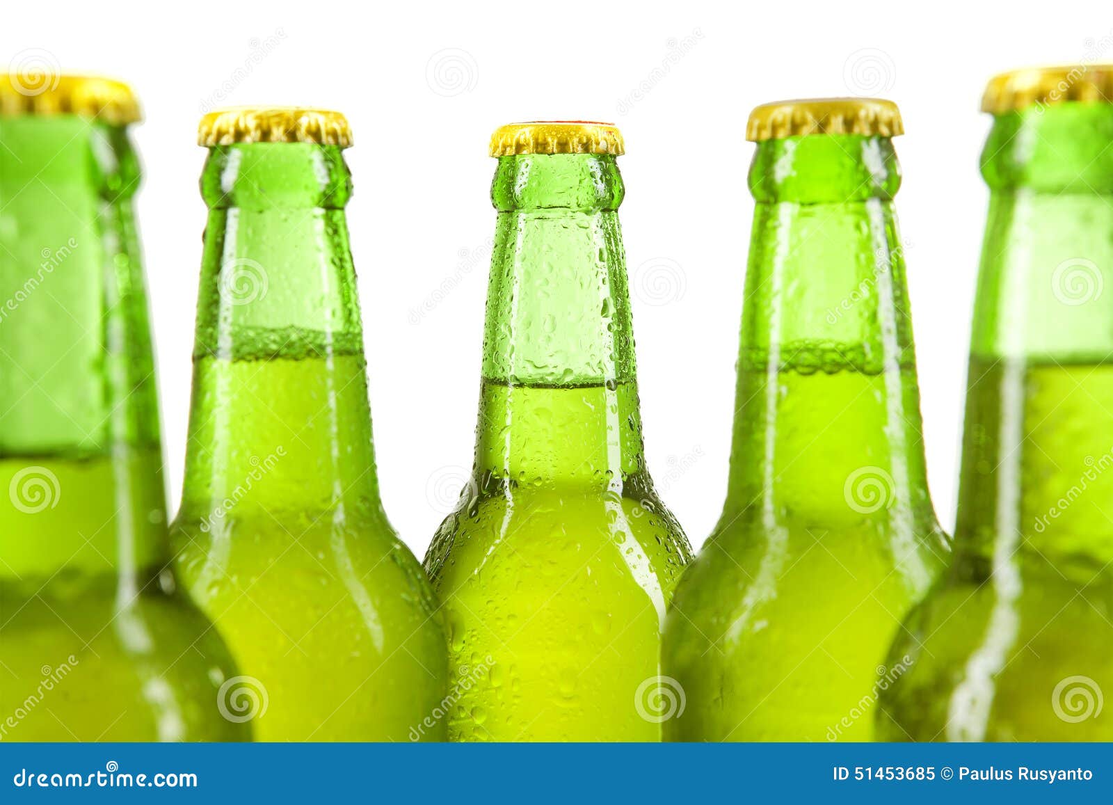 Alcohol Drink with Green Bottles Stock Image Image of booze, frosty
