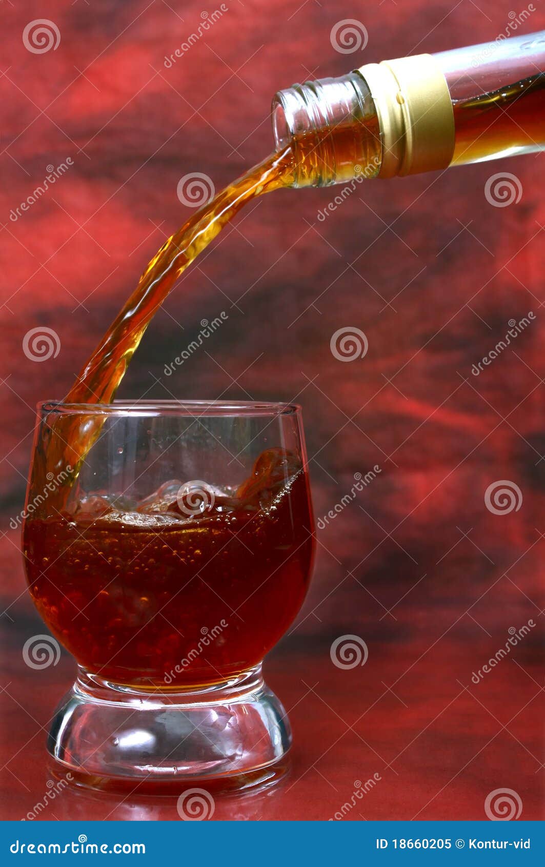 Alcohol Drink Pouring into Glass Stock Image Image of wineglass