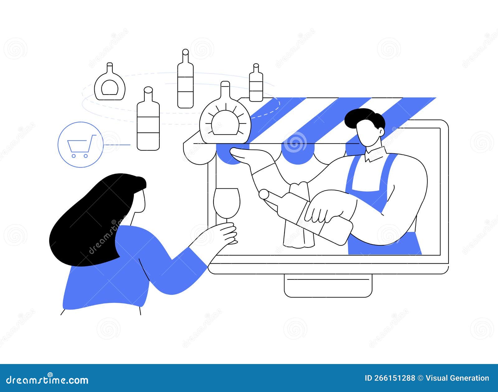 alcohol e-commerce abstract concept  .