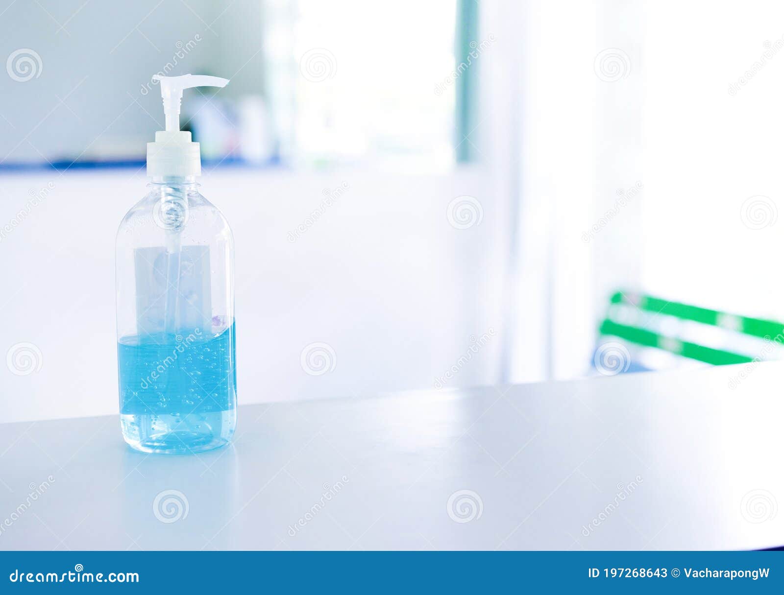 Alcohol Gel Bottle for Kill Covid19 on Isolated White Background Stock