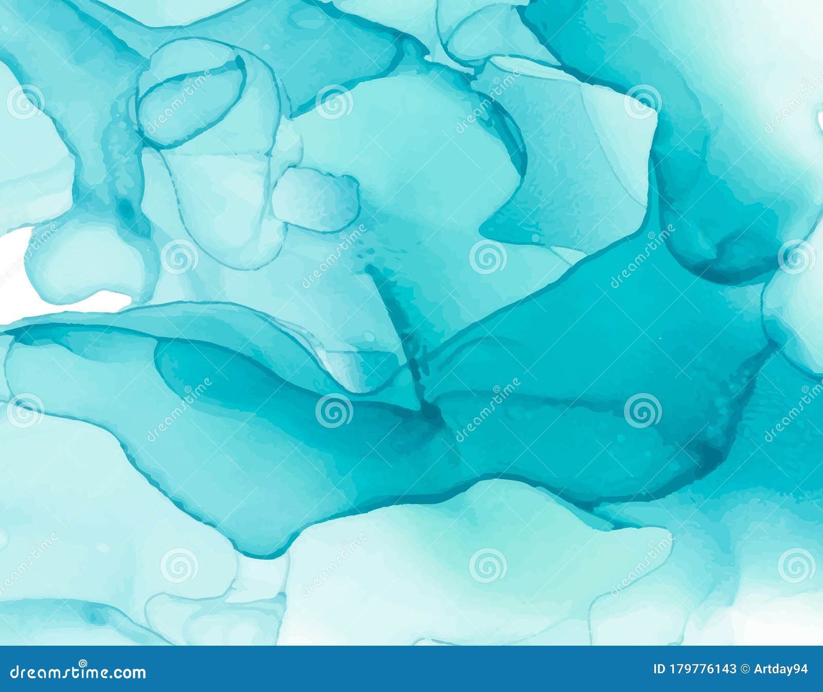Alcohol Ink Texture. Abstract Blue Hand Painted Background. Fluid Art ...