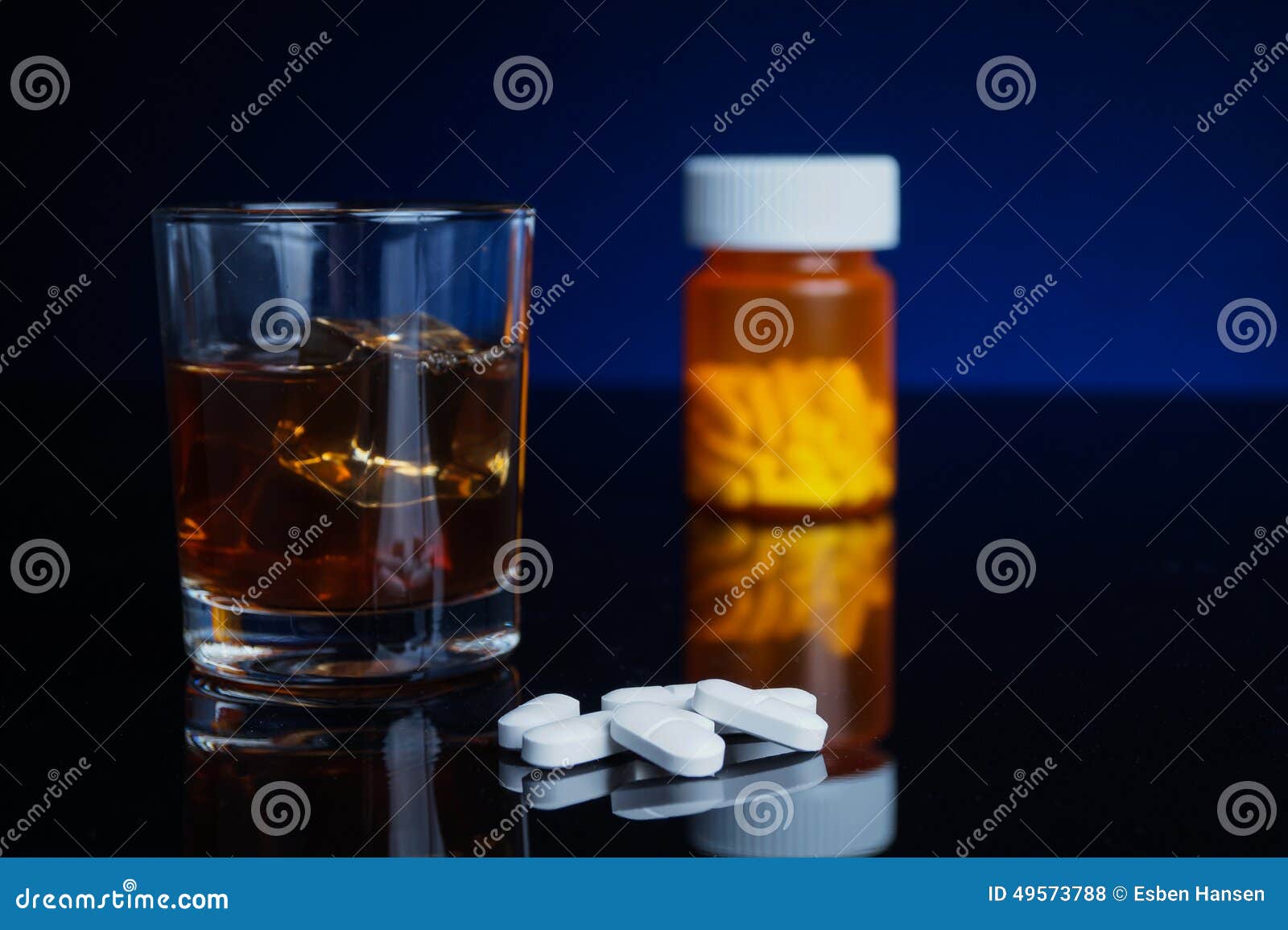 Alcohol and medicine stock photo. Image of background 49573788