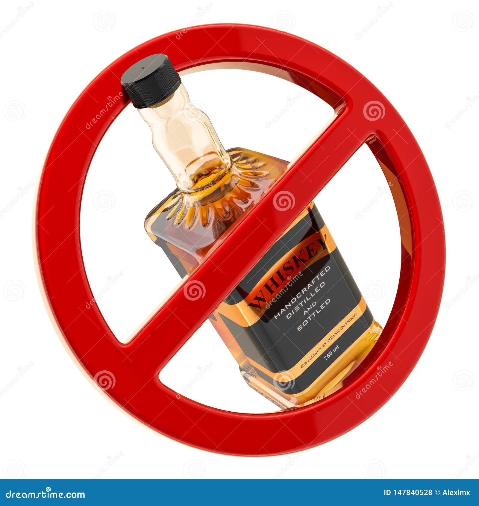 No Alcohol Prohibition Sign. Stop Hand Icon. No Symbol Isolated On ...