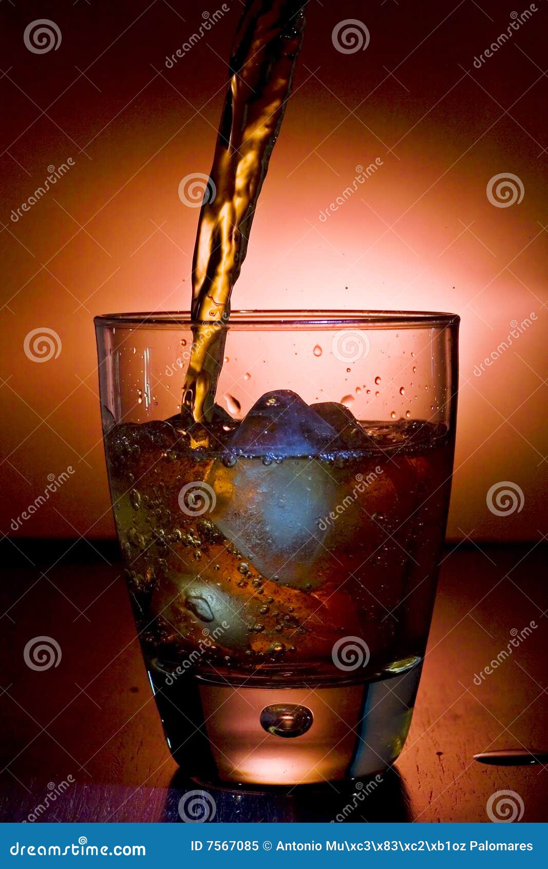 Alcoholic Beverage Whith Ice Cubes Stock Image Image of beverage