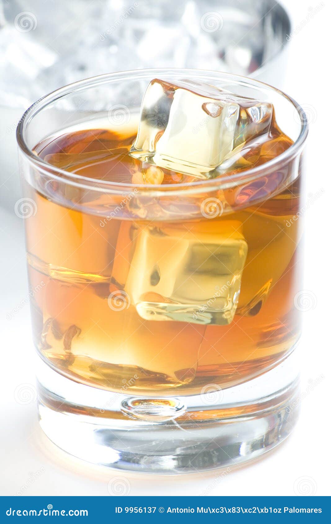 Alcoholic Beverage Whith Ice Cubes Stock Image Image of scotch