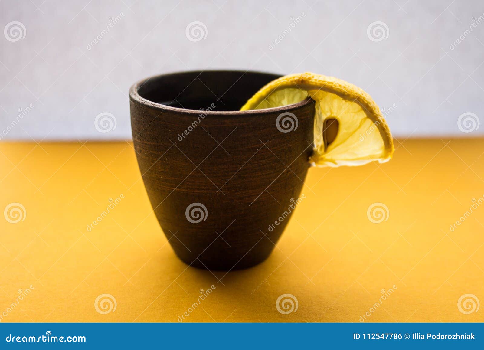 Alcoholic drink with lemon stock photo. Image of alcohol 112547786