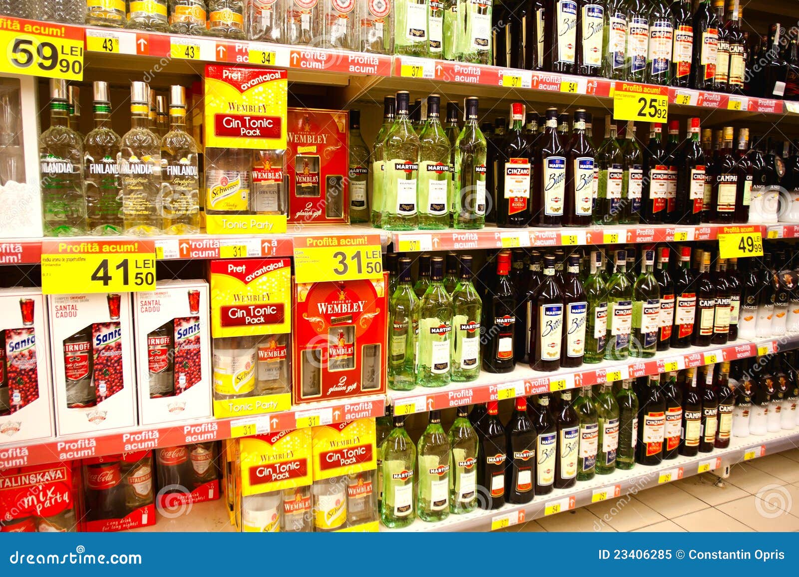 Alcoholic drinks editorial image. Image of shopping, assortments 23406285