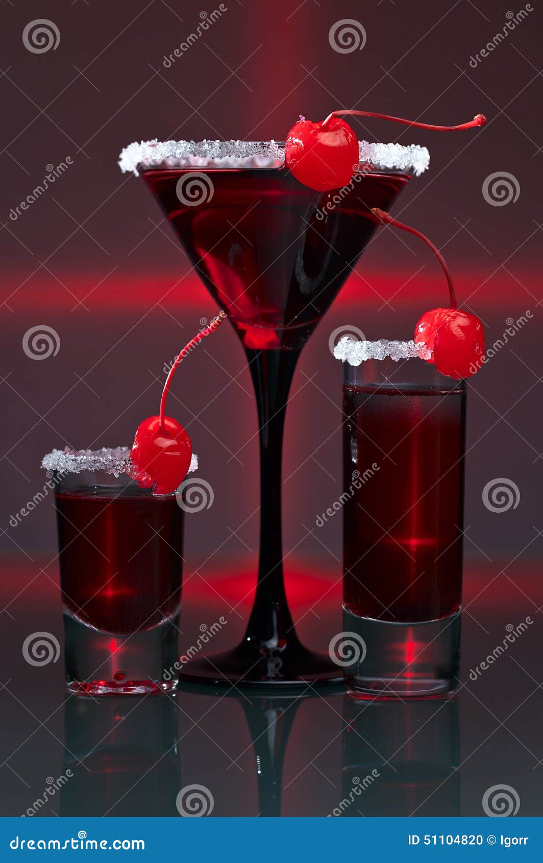 Alcoholic Drinks with Cherry Stock Photo Image of beverage, refreshment 51104820