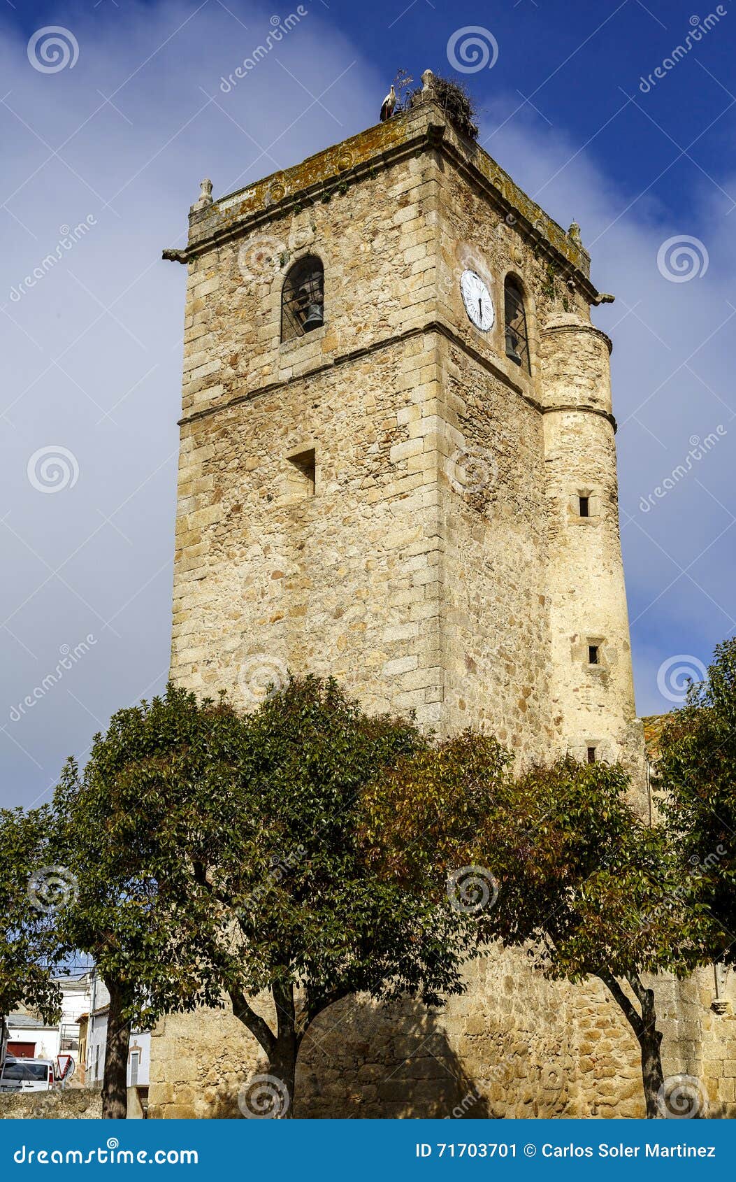 aldea del cano church of st. martin of tours, caceres, spain