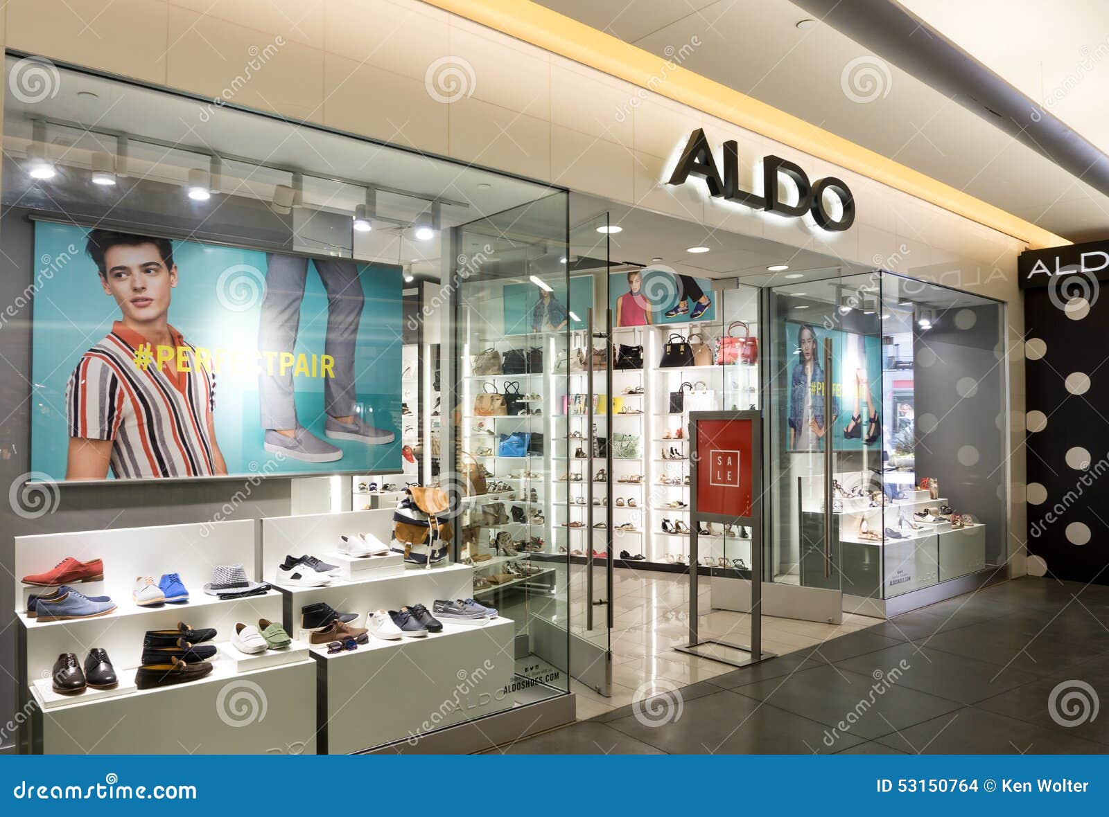 Aldo Store editorial stock Image of lighting -