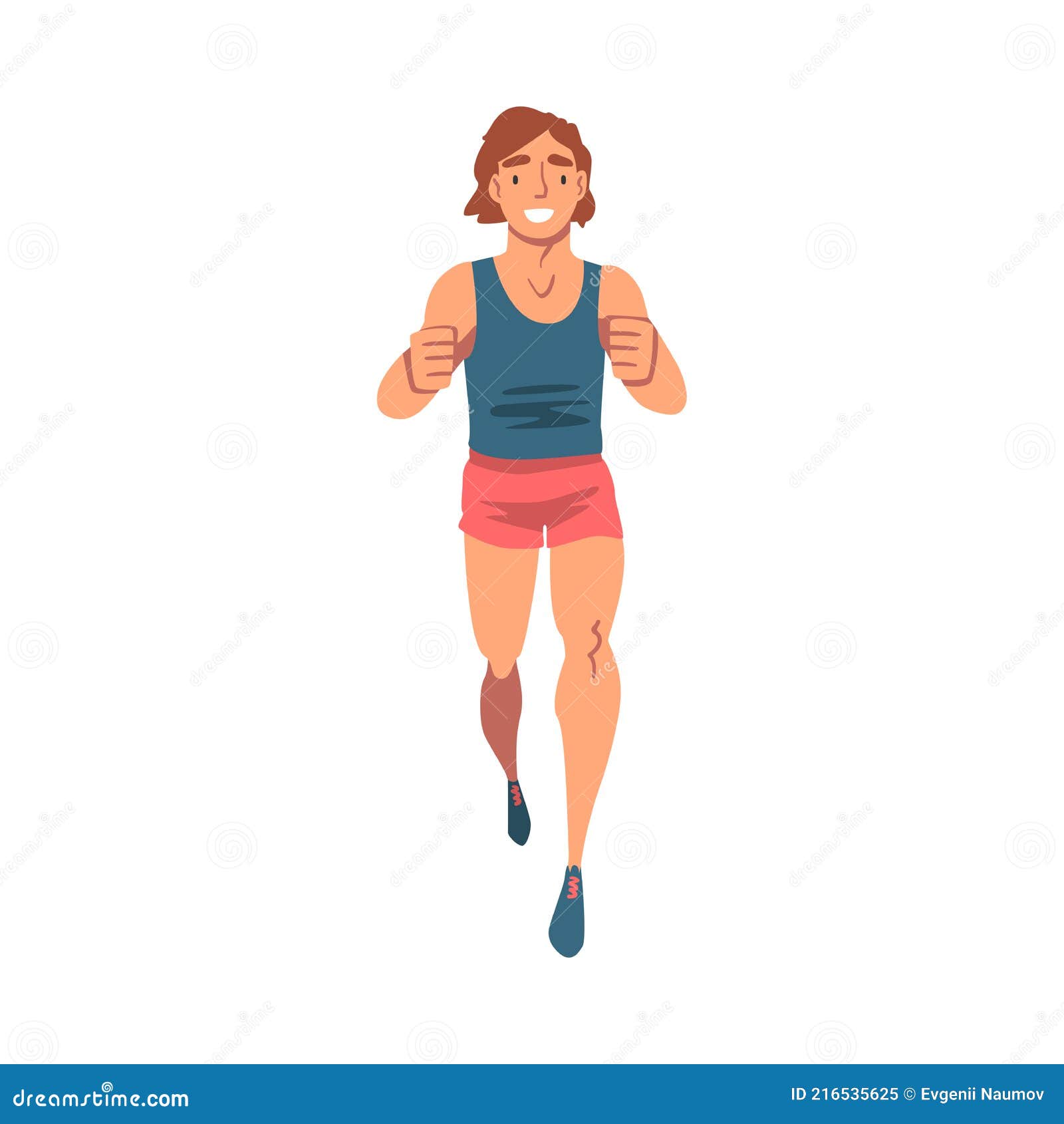 Alegre Mujer Atleta En Uniforme Deportivo Corriendo Maratón Sobre Fondo  Blanco Aislado Ilustración del Vector - Ilustración de aislado, hembra:  216535625
