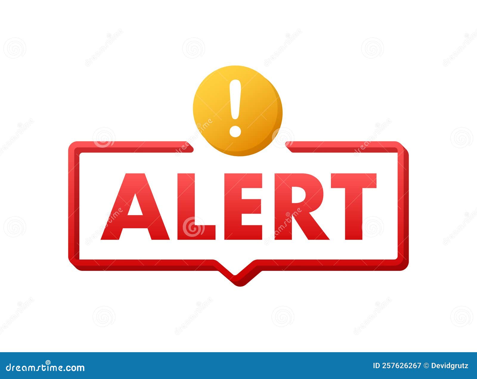 Alert Sign. Attention Warning Attacker Alert Sign. Technology Cyber