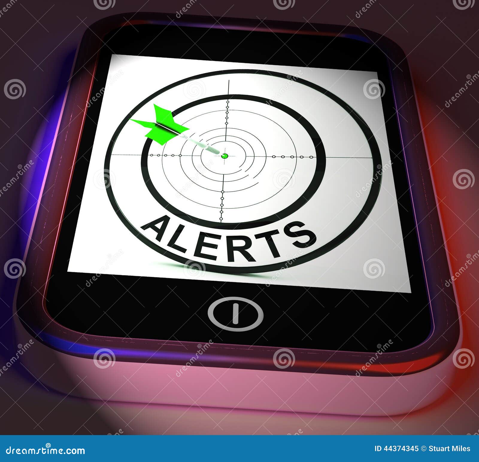 Alerts Smartphone Displays Phone Reminder or Alarm Stock Illustration