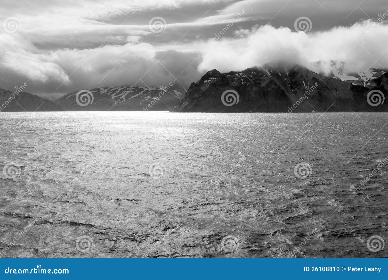 Aleutian Islands Black and White Stock Photo Image of north, water