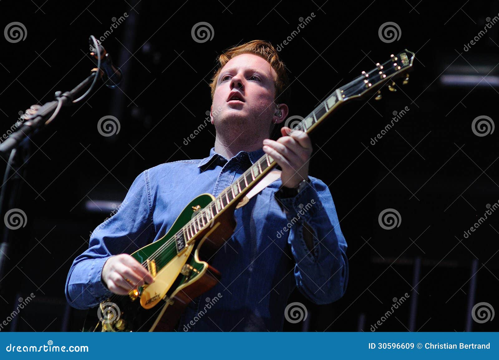 Alex Trimble, Lead Vocals, Guitar, Beats Synths of Two Door Cinema Club  Editorial Stock Image - Image of jeans, electric: 30596609
