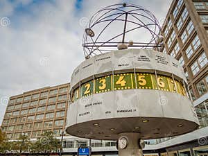 Alexanderplatz And World Time Clock In Berlin Editorial Photo Image 