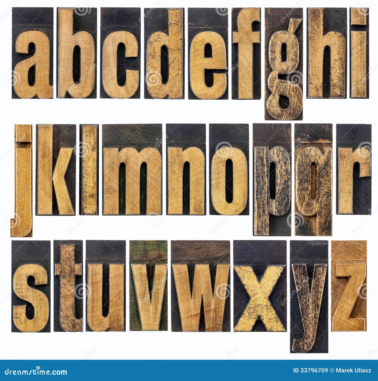 Alfabet Kleine in Houten Type Stock Afbeelding - Image of lowercase, blok: 33796709