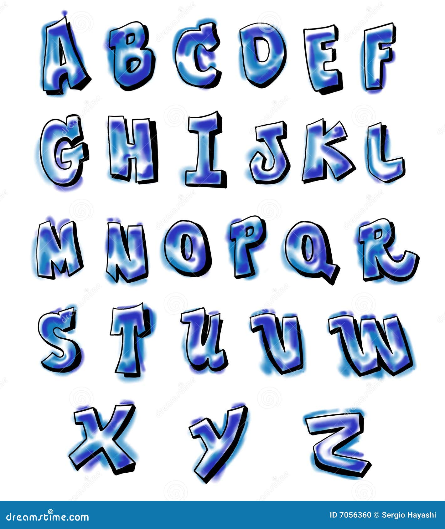 Alfabeto de graffiti ilustração stock. Ilustração de jogo - 7056360, image size:1421x1690
