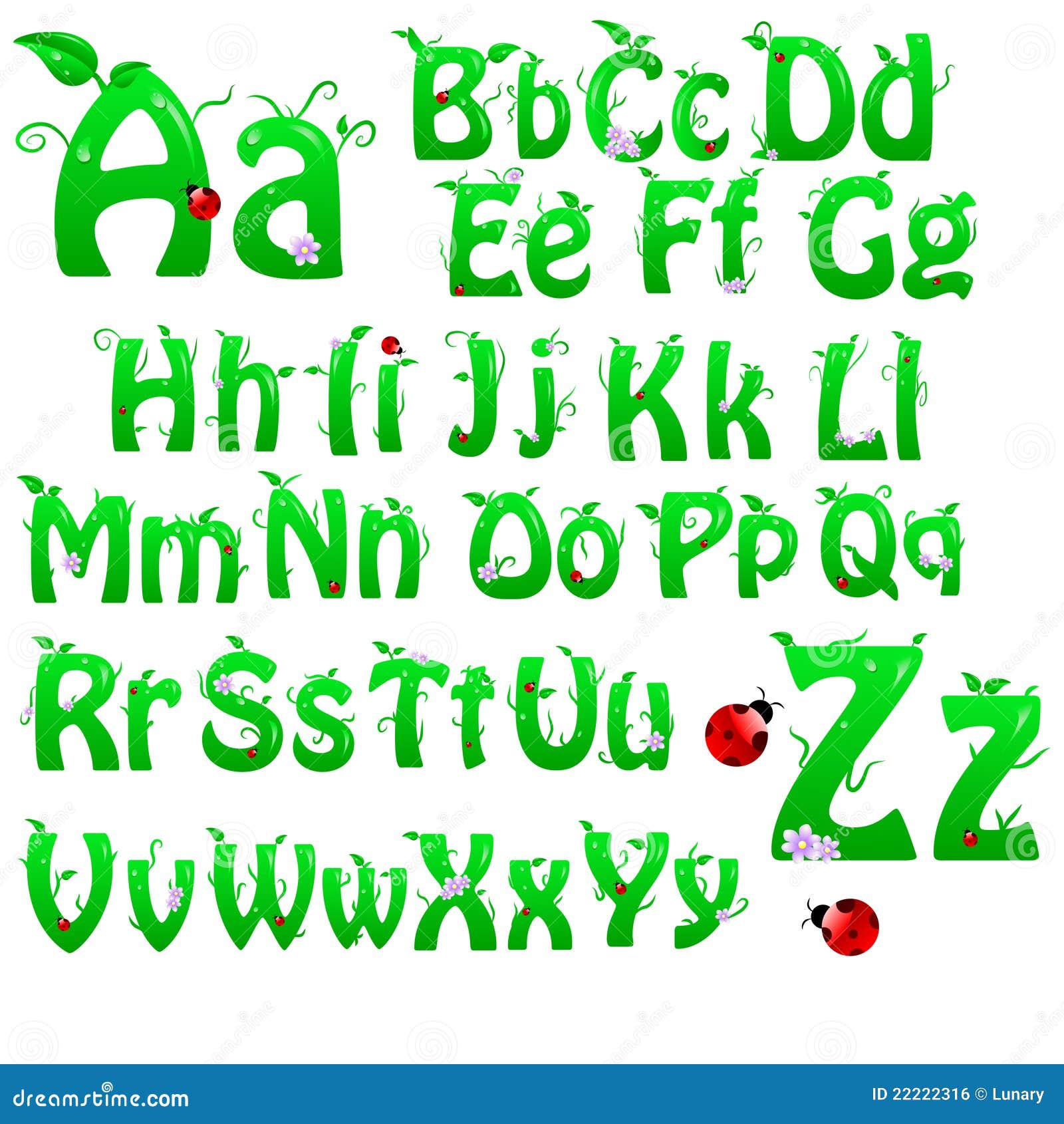 Alfabeto Verde Para Imprimir - MODISEDU