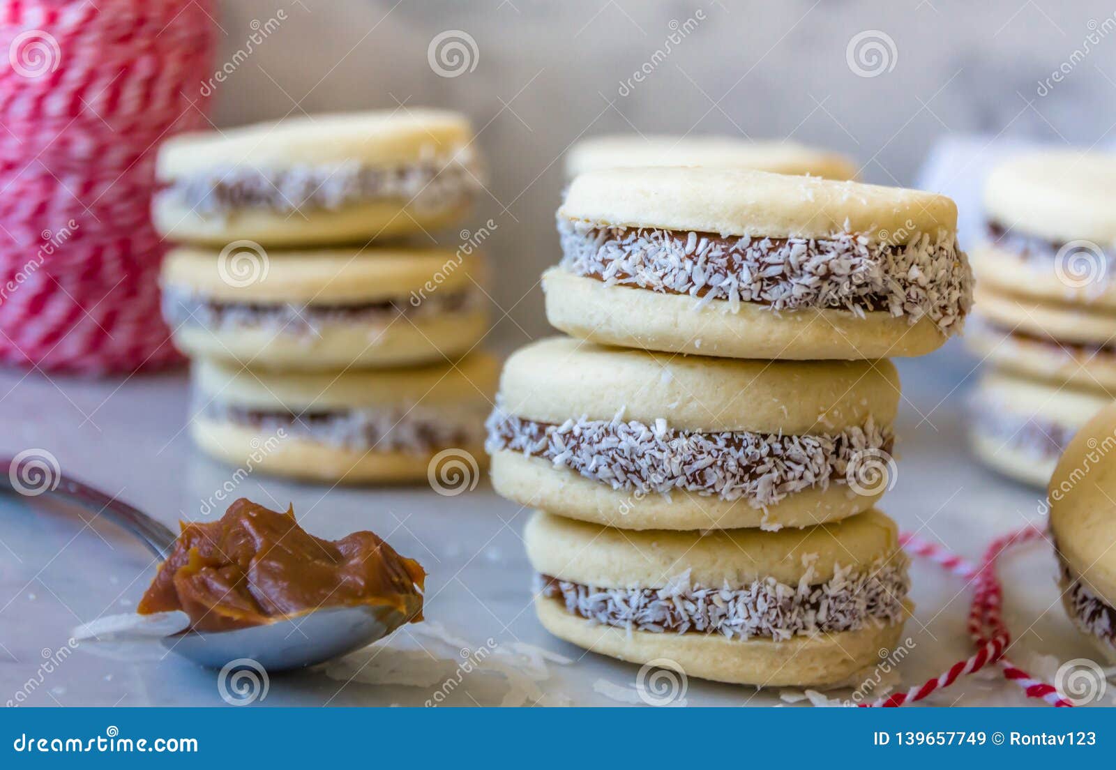 `Alfajores` Delicious Traditional Argentine Sandwich Cookies Filled