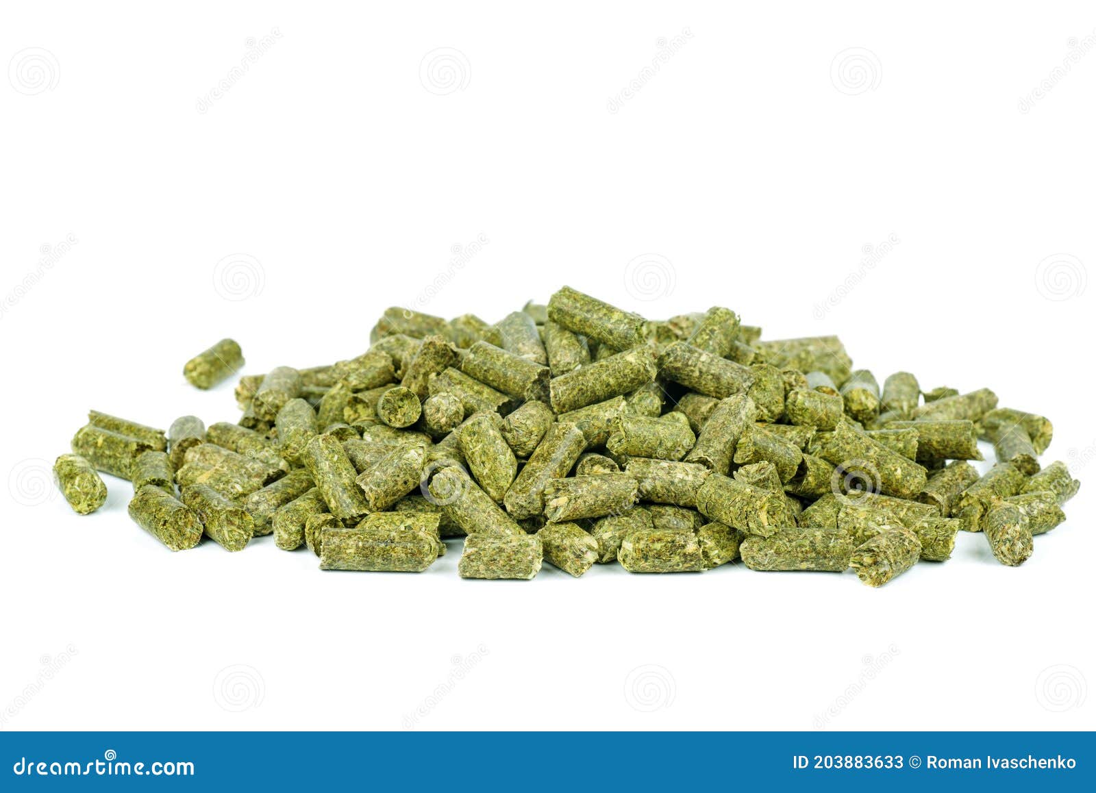 Alfalfa Pellet Isolated on White Background Stock Image Image of diet