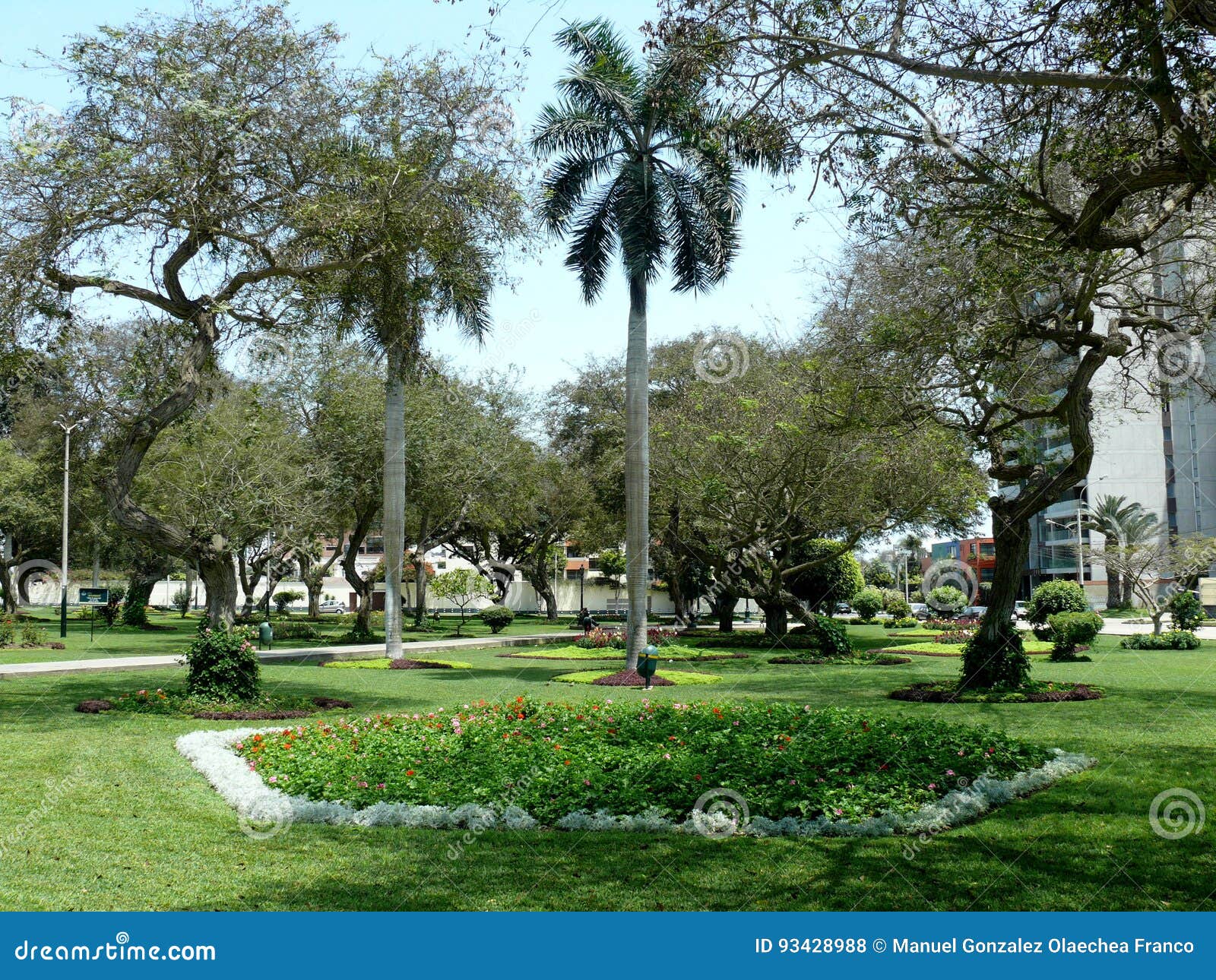alfonso ugarte park in san isidro district of lima.