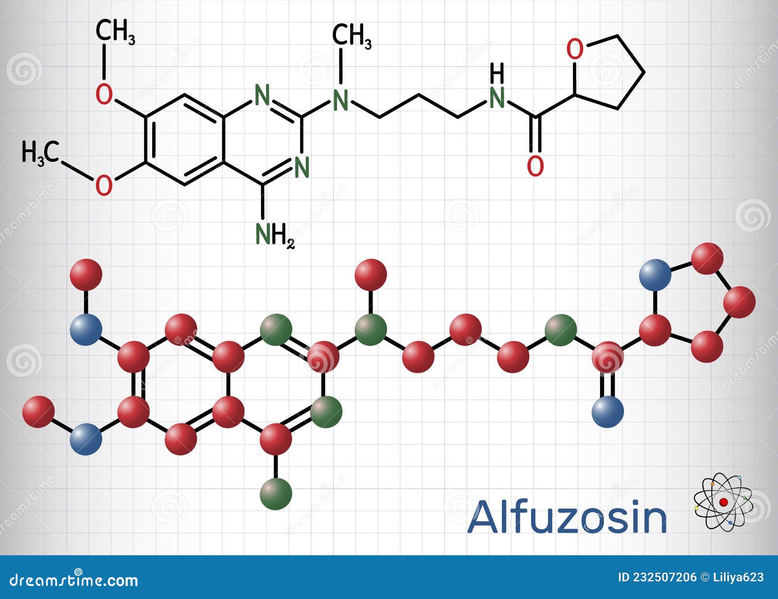 alfuzosin molecule. it is antineoplastic agent, an antihypertensive agent, an alpha-adrenergic antagonist. structural