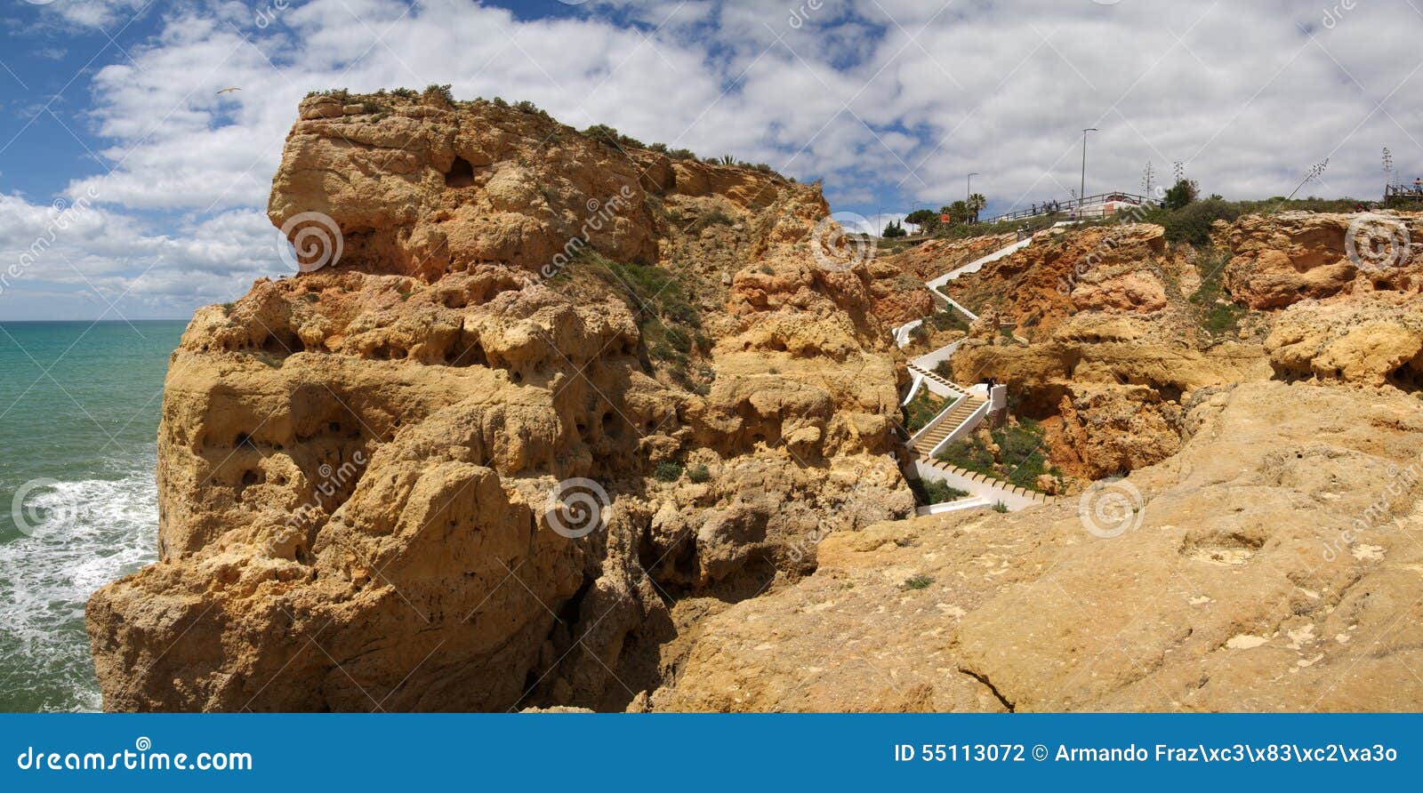 algar seco stairs at algarve