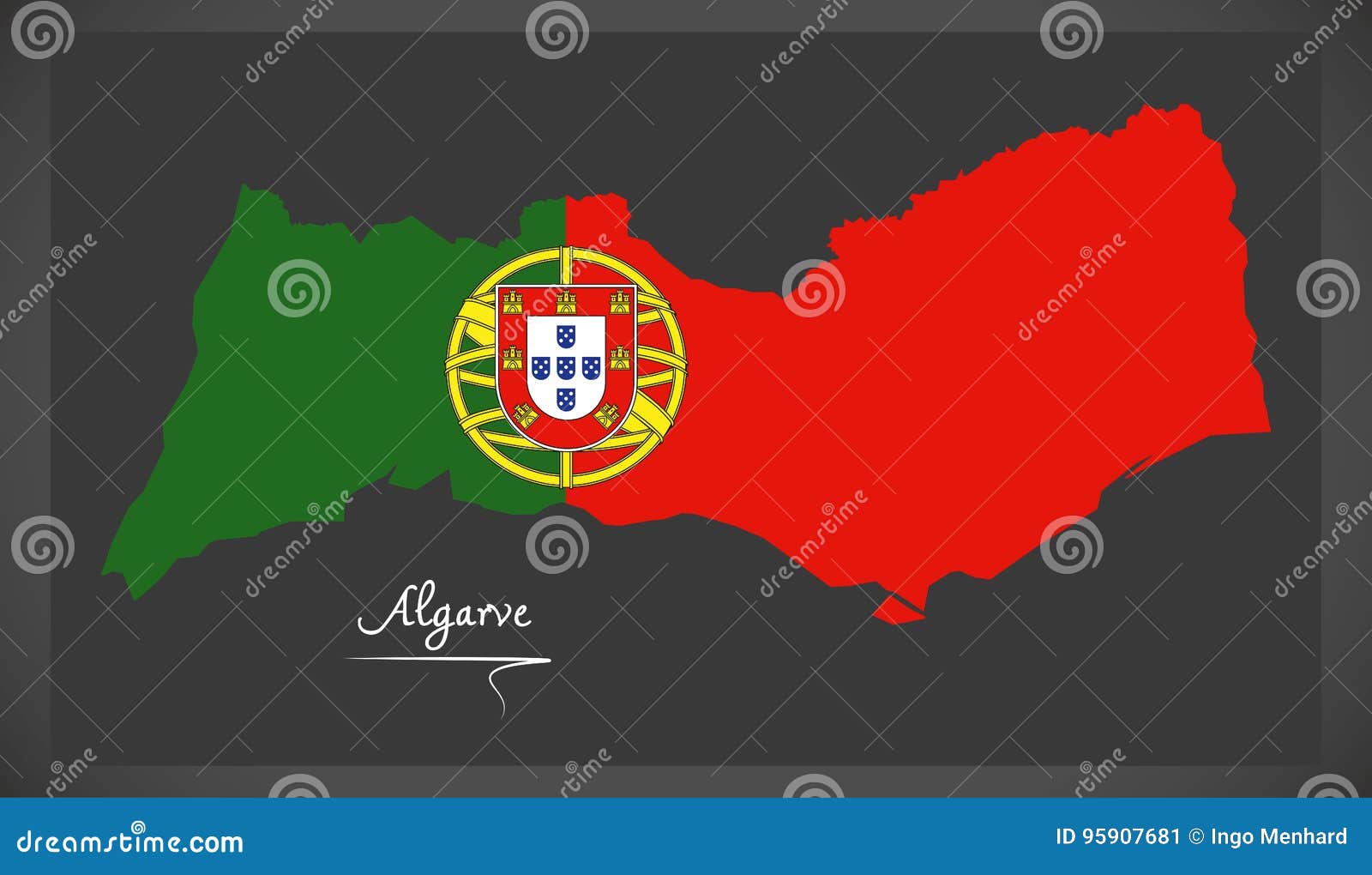 Modern Map Algarve Portugal Refreshed Pt Stock Illustration - Download  Image Now - Algarve, Map, Portugal - iStock