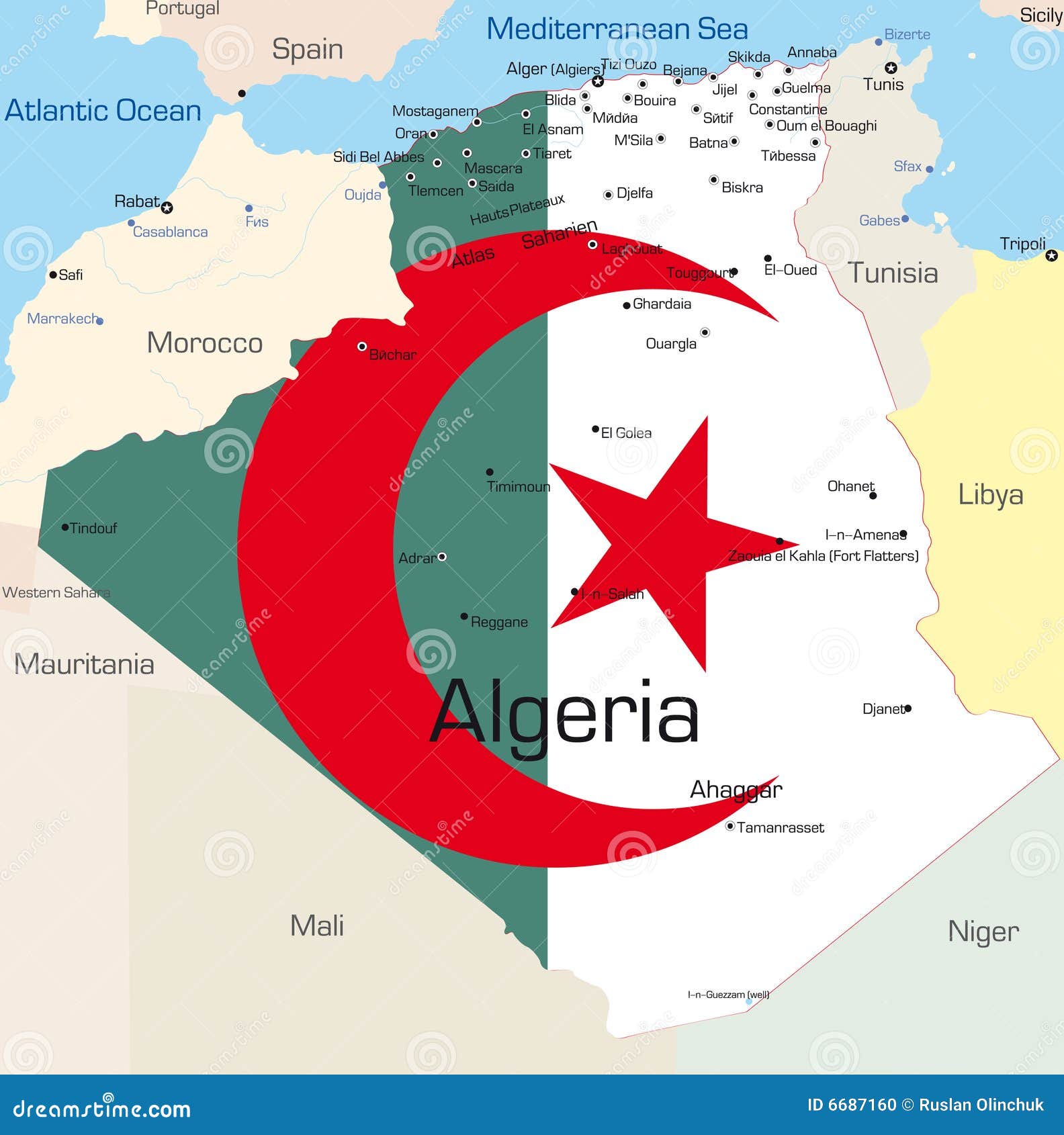 Страна ливия алжир. Алжир на карте. Столица Алжира на карте. Алжир границы на карте. Карта Алжира с городами.