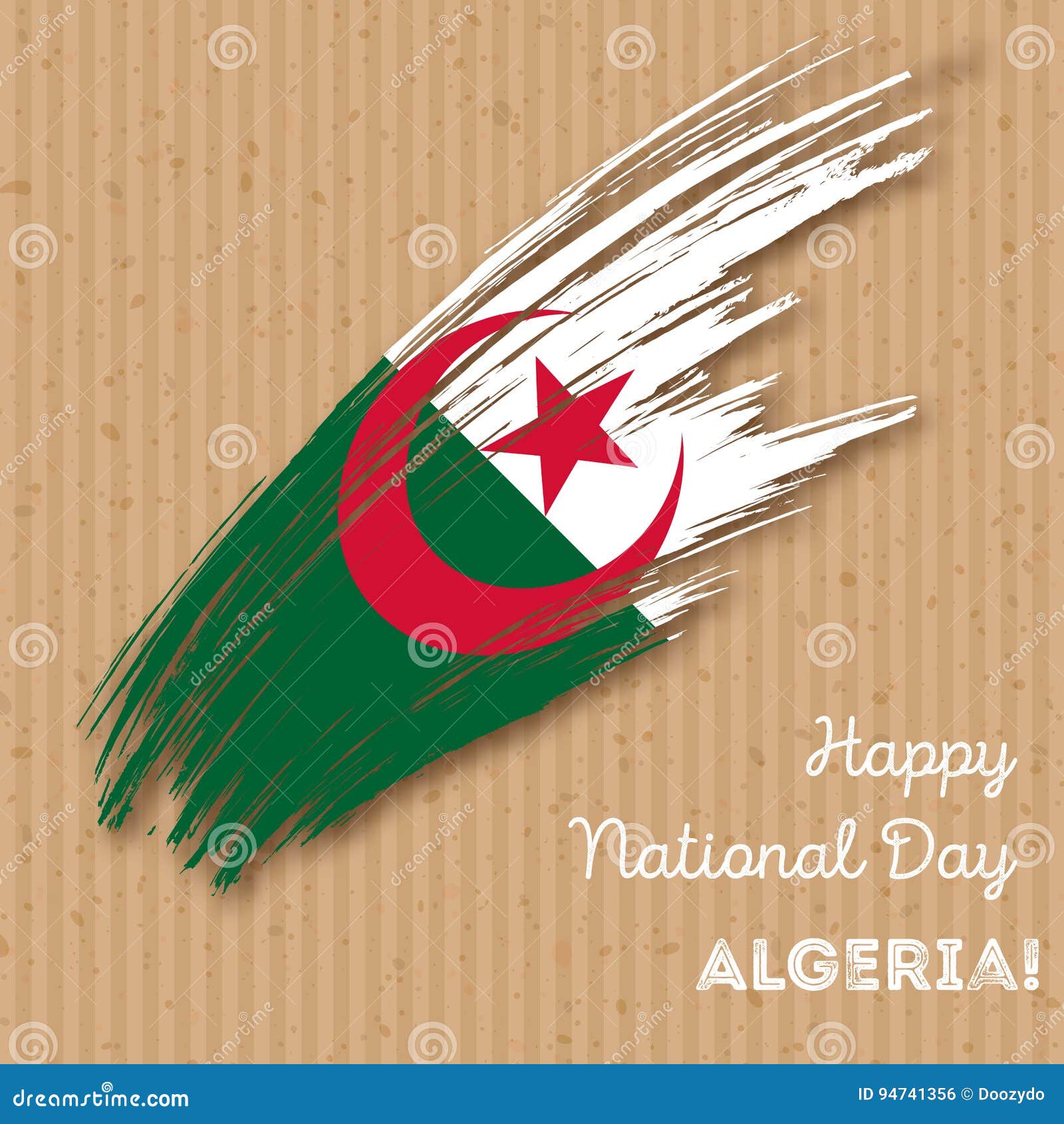 Algeria Independence Day Patriotic Design. Stock Vector ...