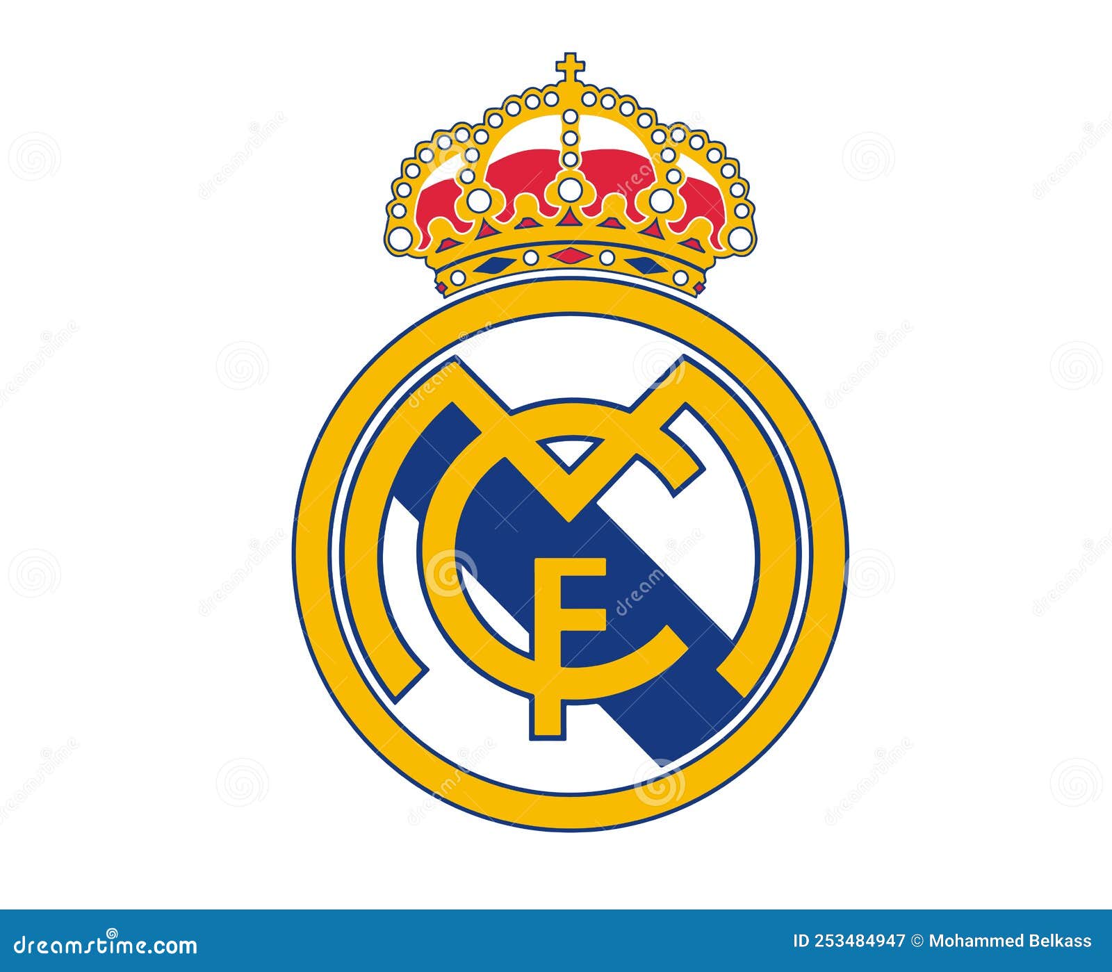 Real Madrid Logo Symbol Design Spain Football Vector Editorial Real Madrid Logo Symbol Design Spain Football Vector Editorial