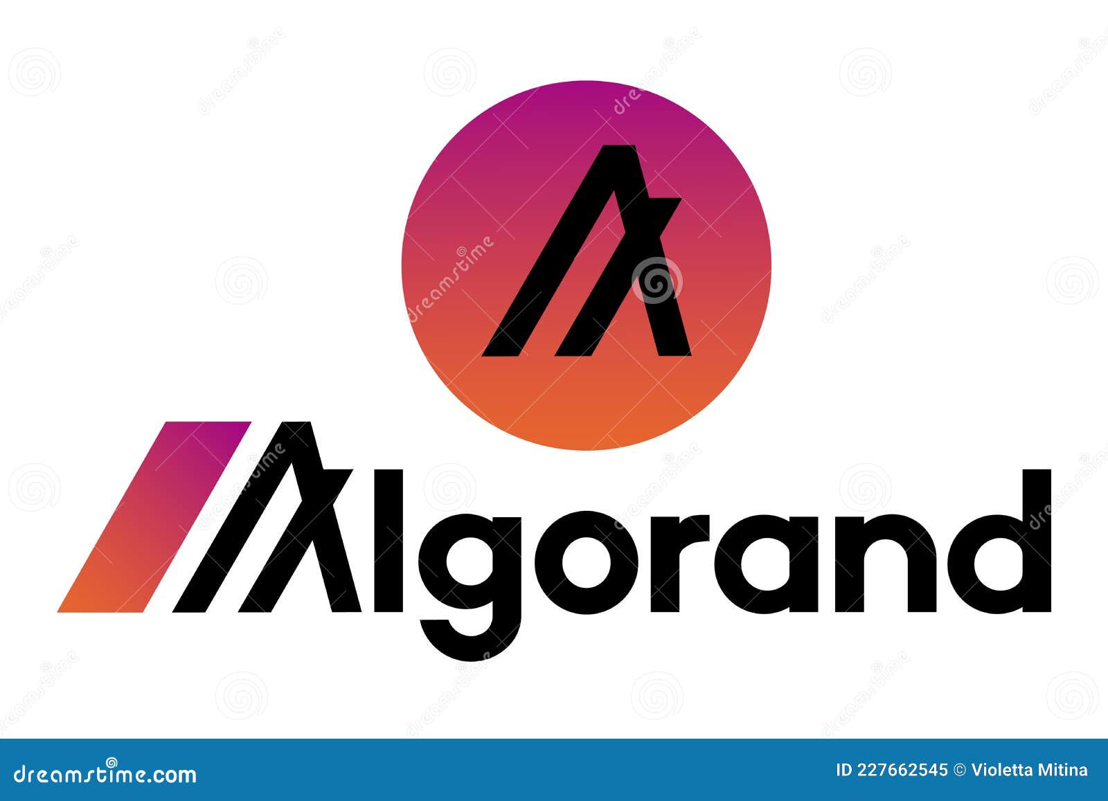 Algorand Vector Logo Text Icon Stock Vector - Illustration of chain, block:  227662545