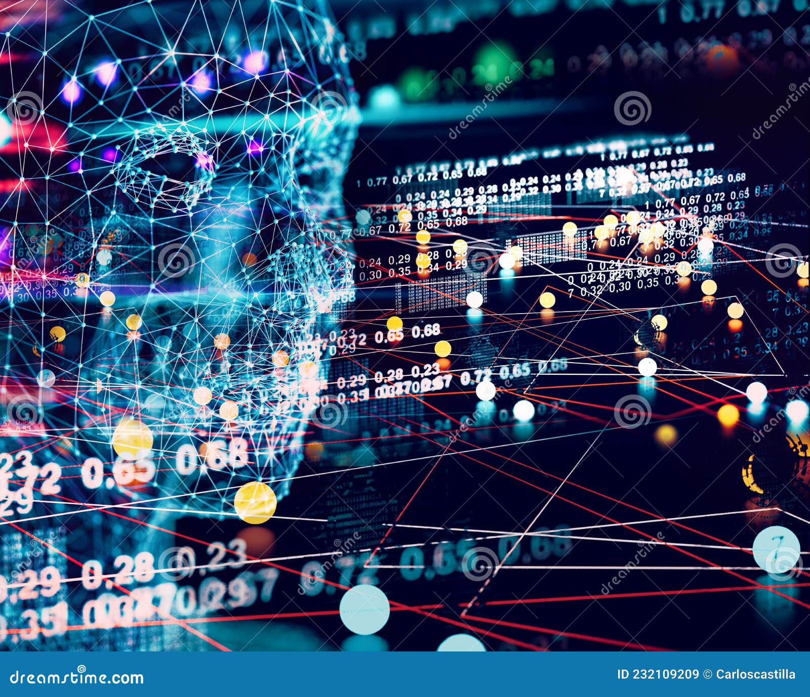 Algorithm Programming and Artificial Intelligence Concept.Biometrics ...
